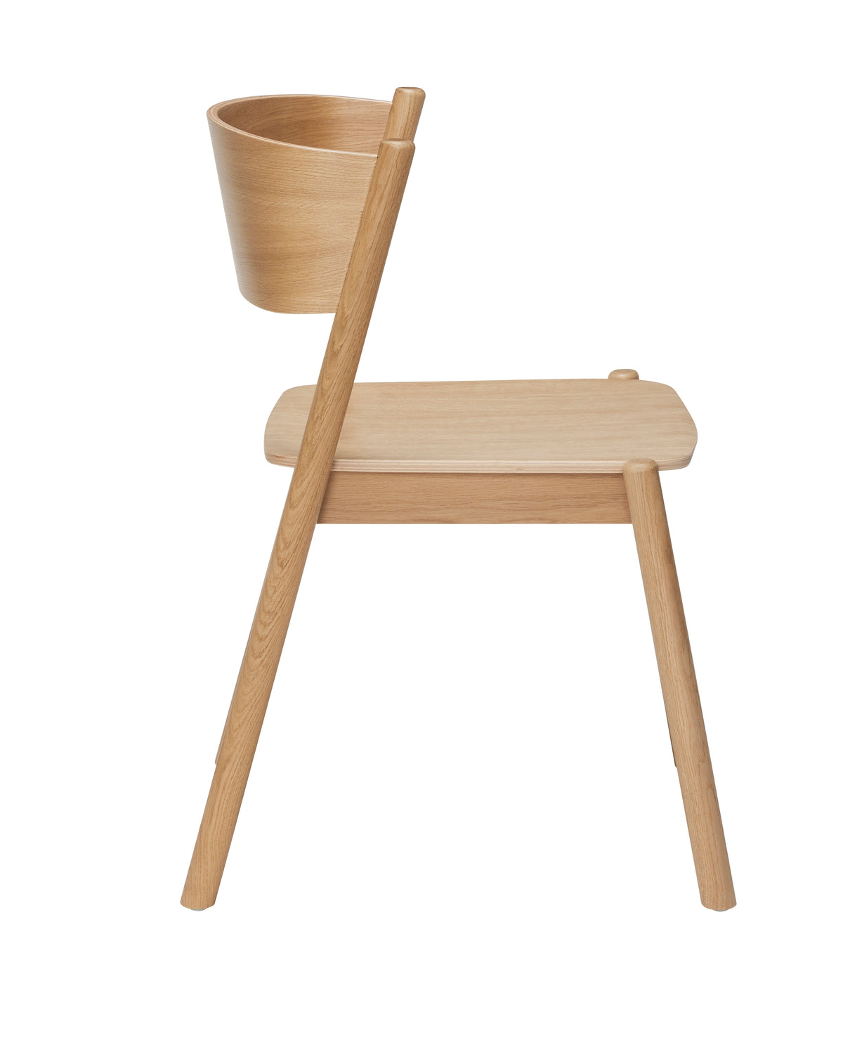 Oblique Dining Chair Natural - 55x51xh80cm