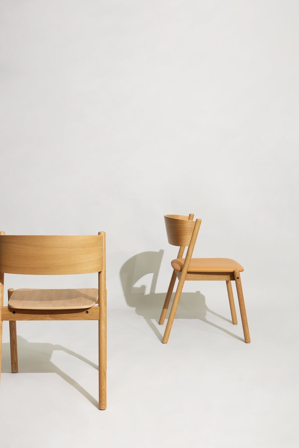 Oblique Dining Chair Natural - 55x51xh80cm
