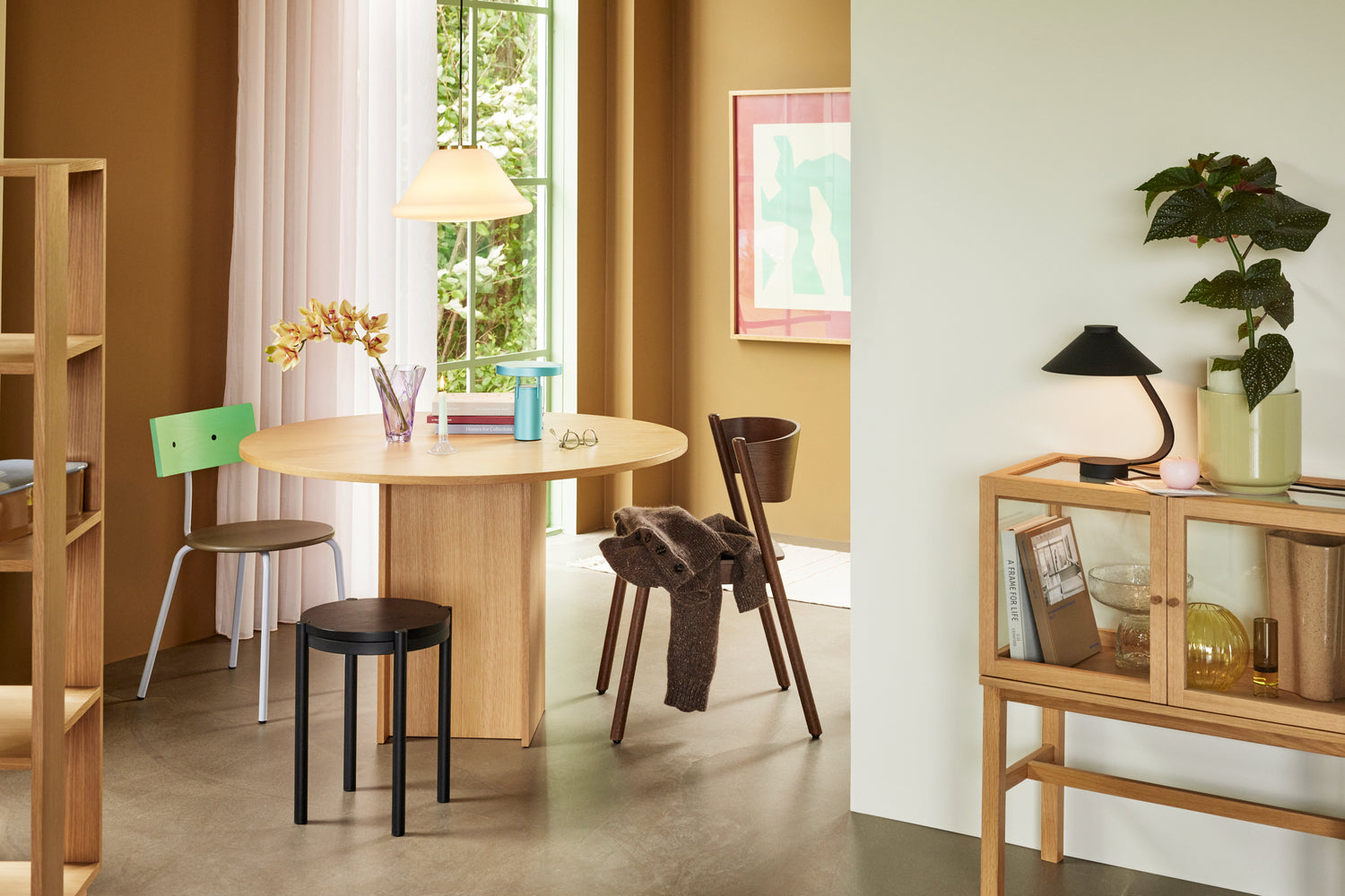 Oblique Dining Chair Brown - 55x51xh80cm