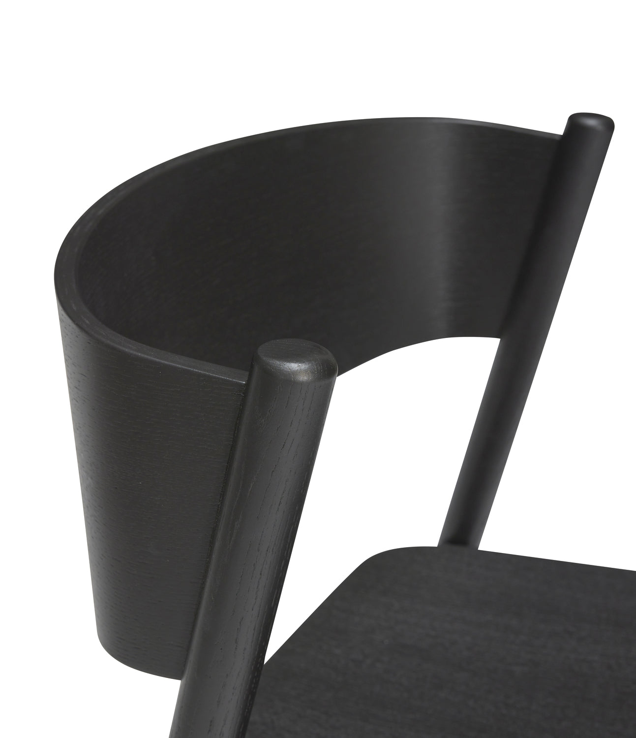 Oblique Dining Chair Black - 55x51xh80cm