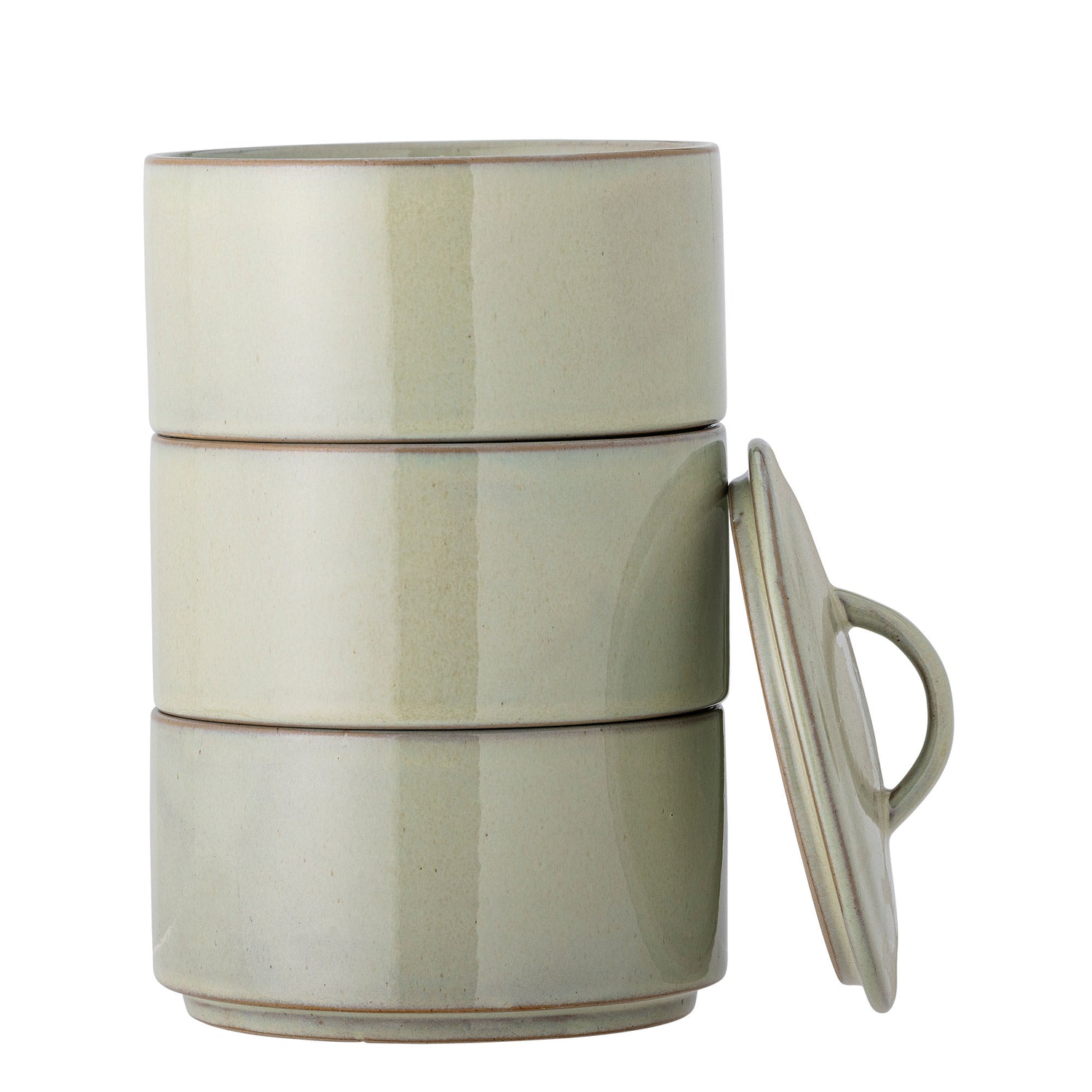 Creative Collection Ebba Pot w/lid, green, stoneware