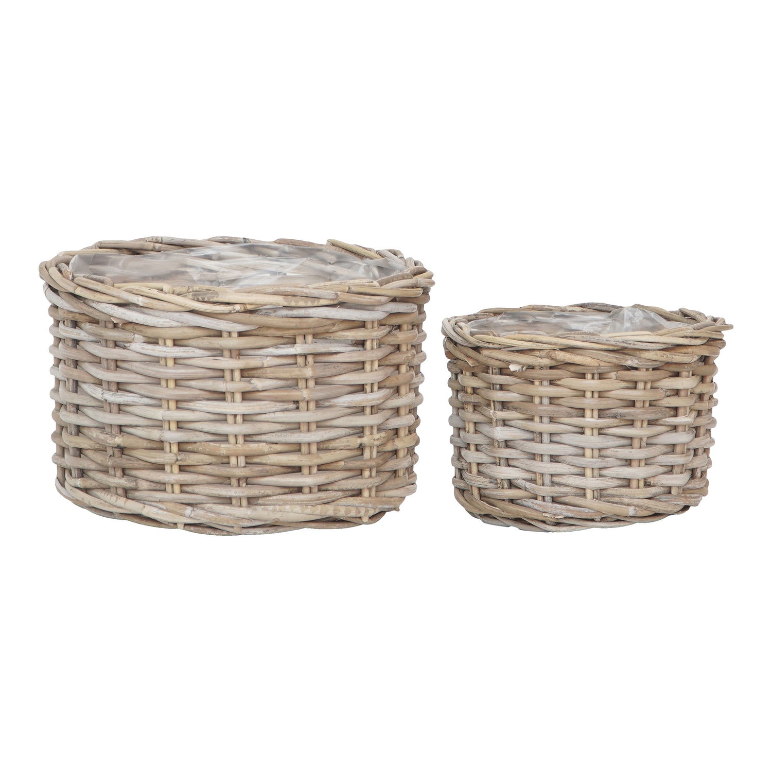 Curve, kubu rattan, nature set of 2