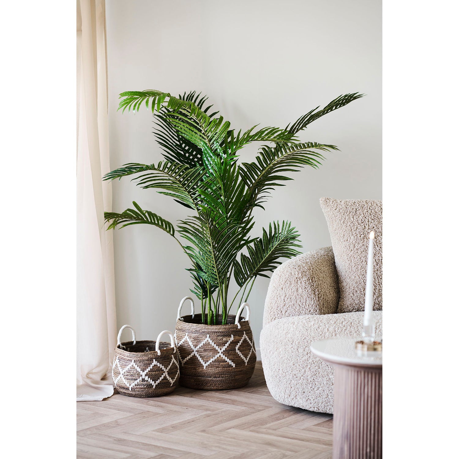 Altea curve - curve, banana braid, nature/raw white set of 2