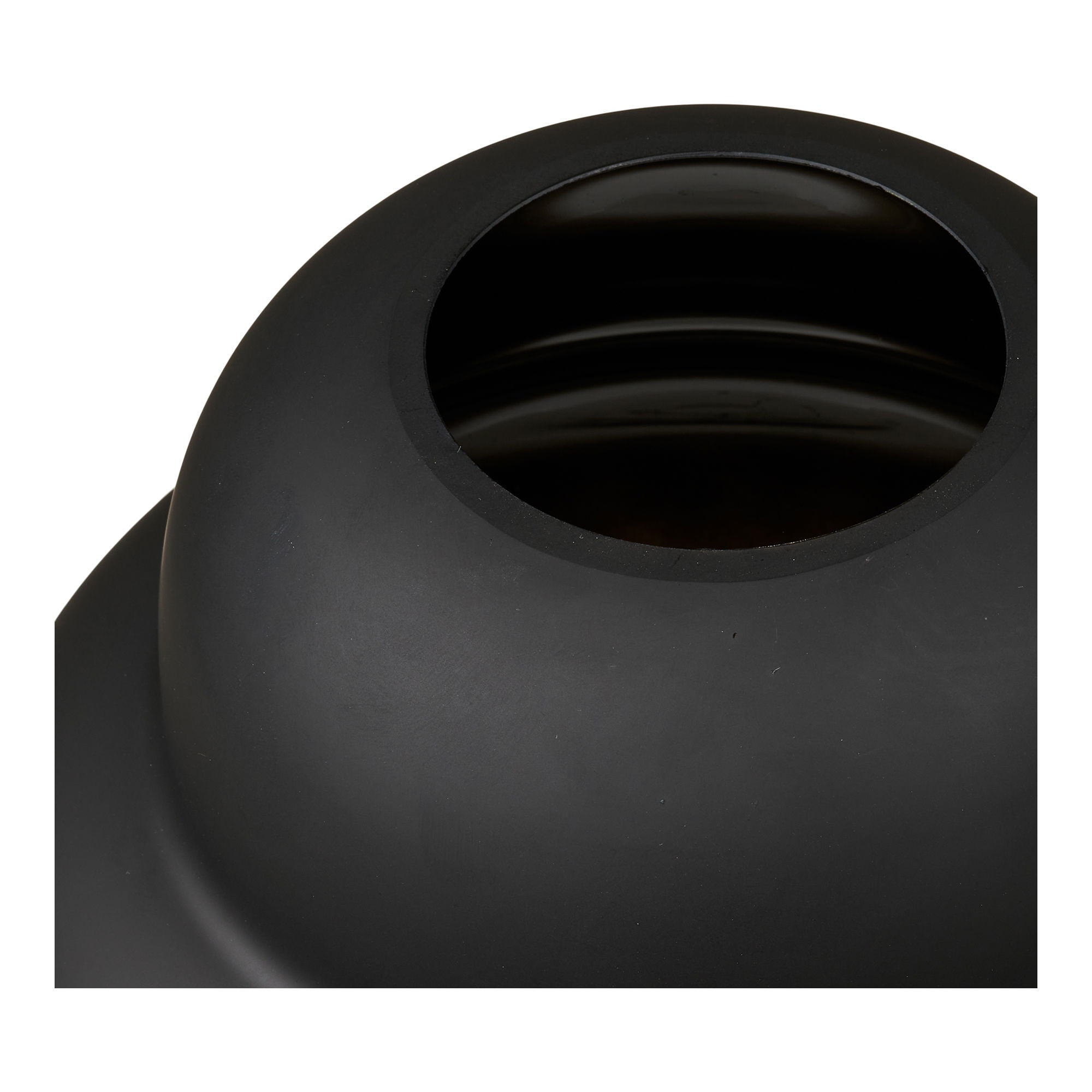 Vase - vase, mouth -blown glass, black Ø21x20 cm