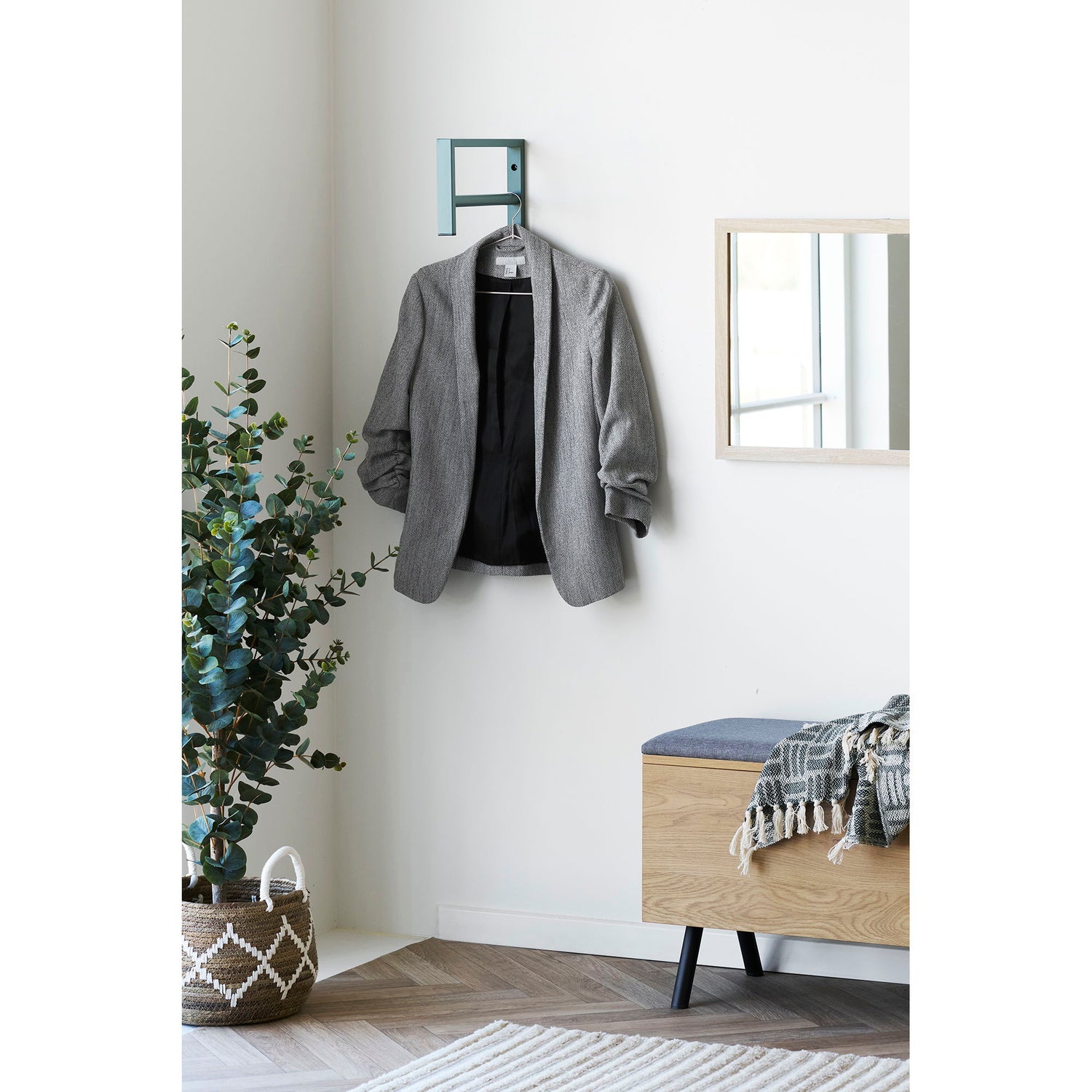 Trento clothing rack - clothing rack, metal, green 3x30x82 cm