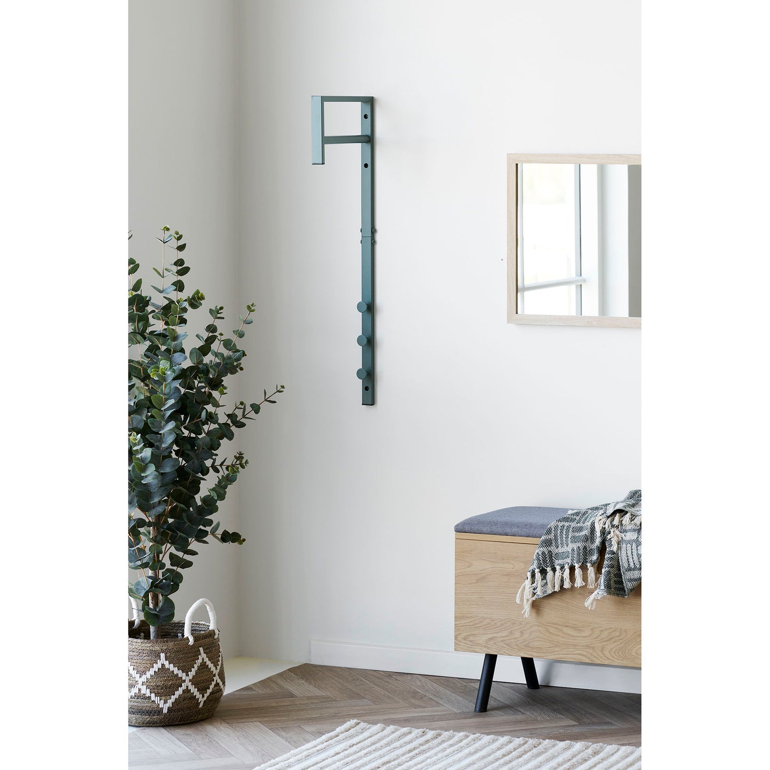 Trento clothing rack - clothing rack, metal, green 3x30x82 cm