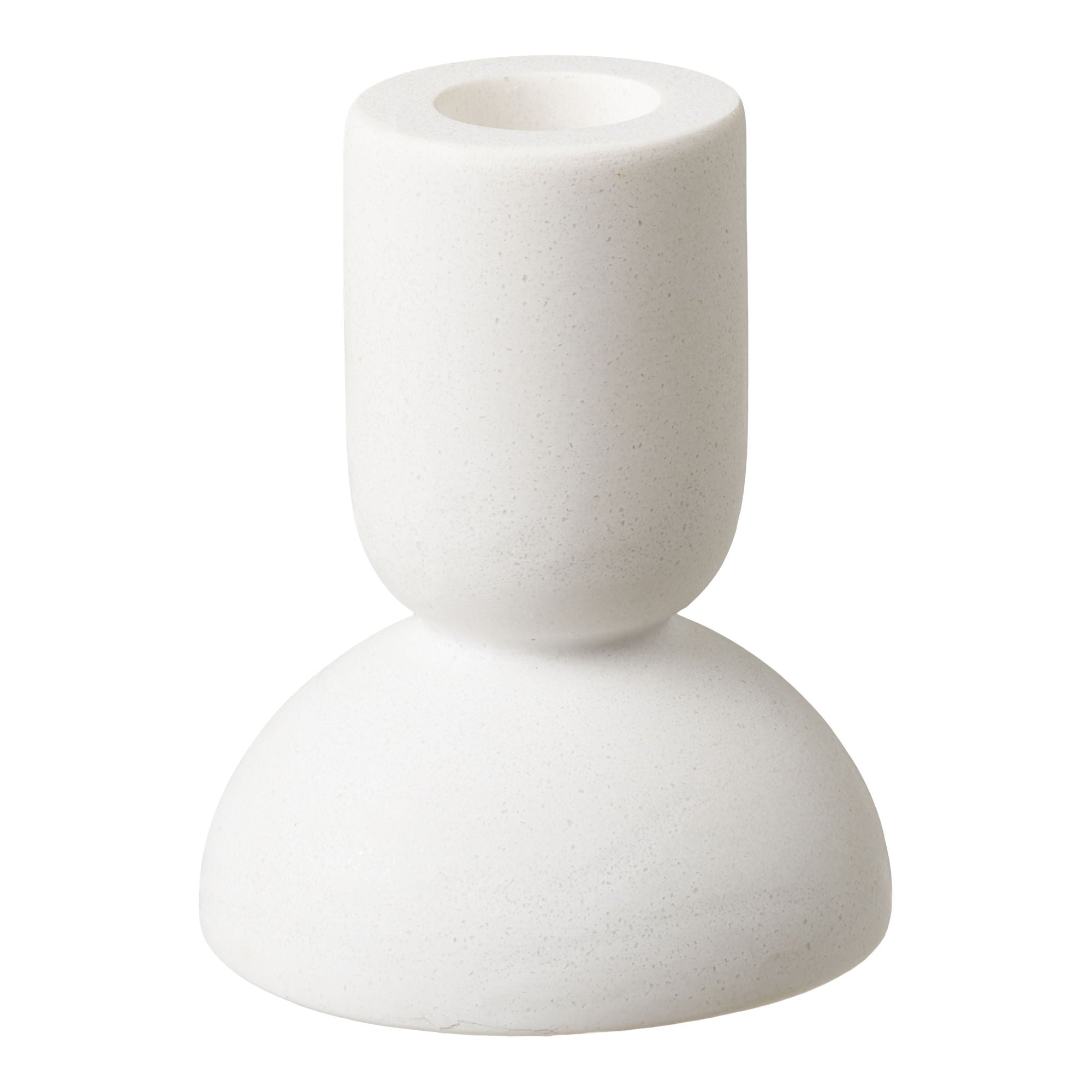 Candlestick - candlesticks, limestone, white set of 2