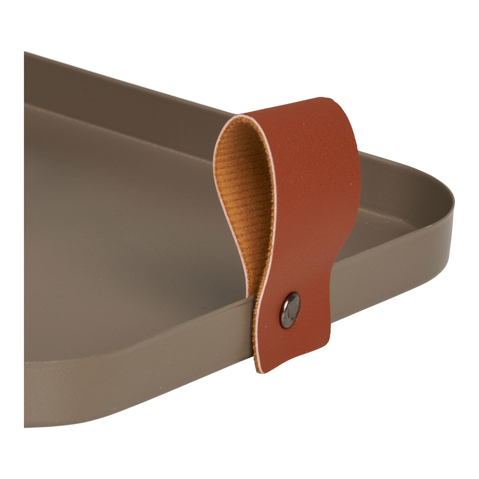 Tray - tray, steel, brown set of 2