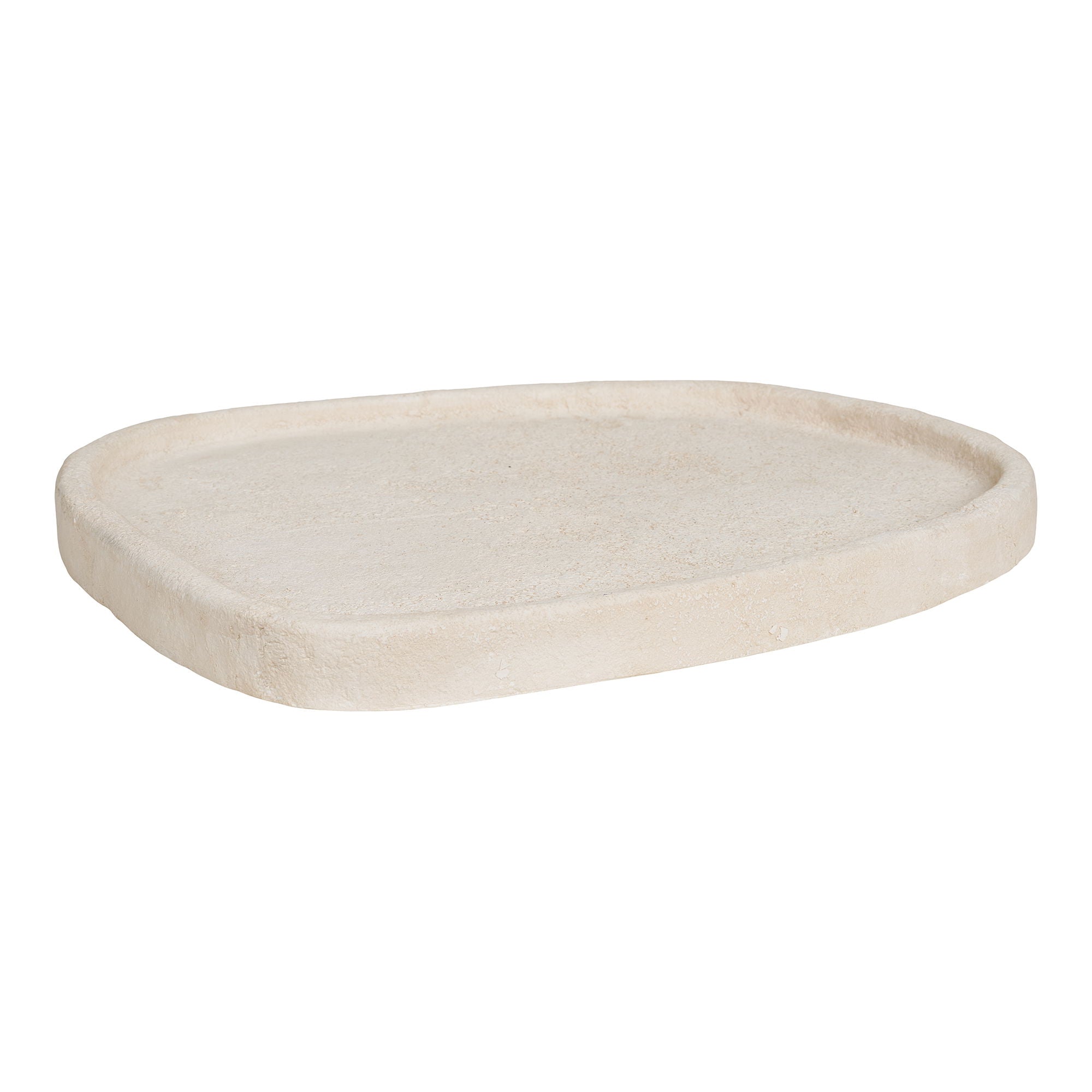 Tray - tray, cement, beige 35x30x2.5 cm