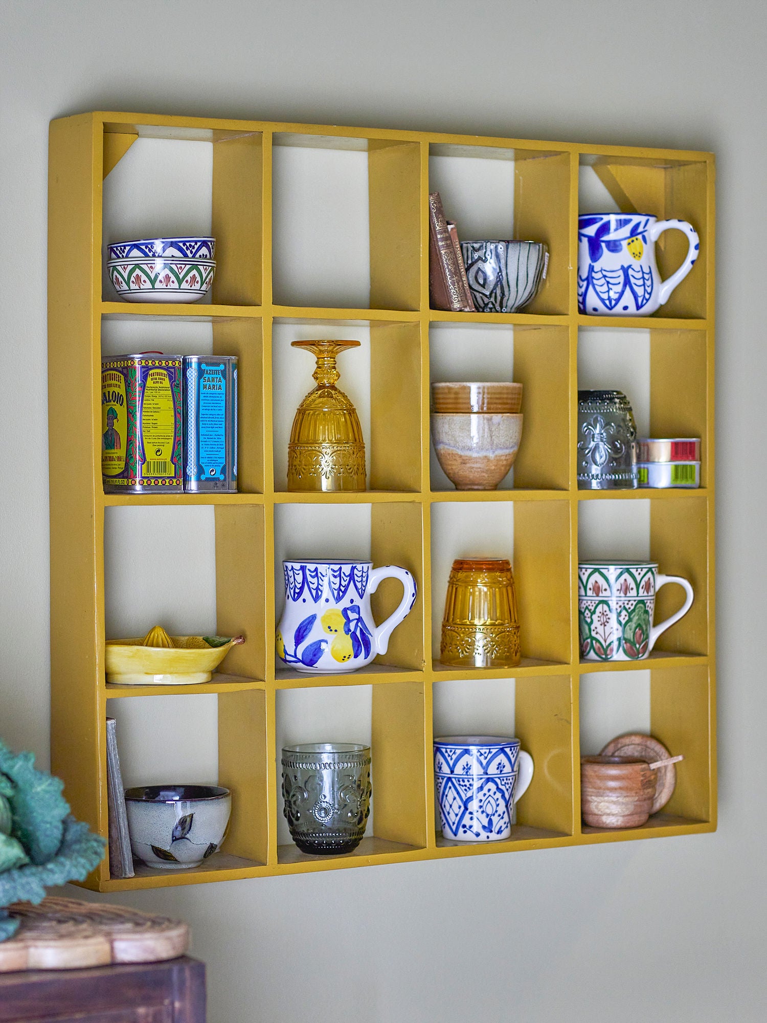 Creative Collection Bekka Shelf, Yellow, Recycled Wood