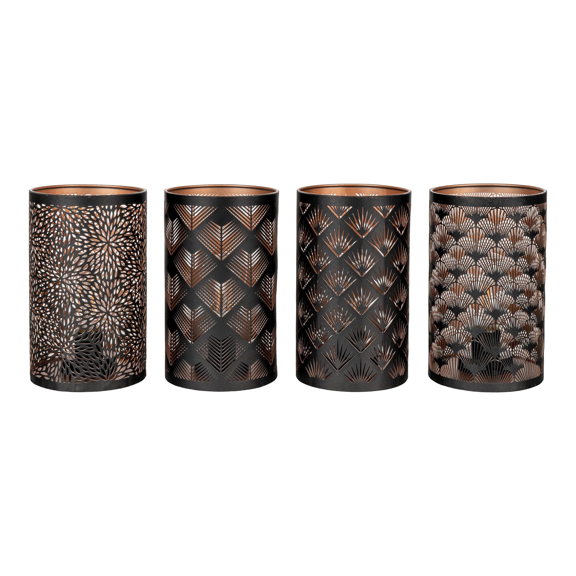 Nata lantern Led Display - Lantern Led Display, Black/Copper 60 pcs.