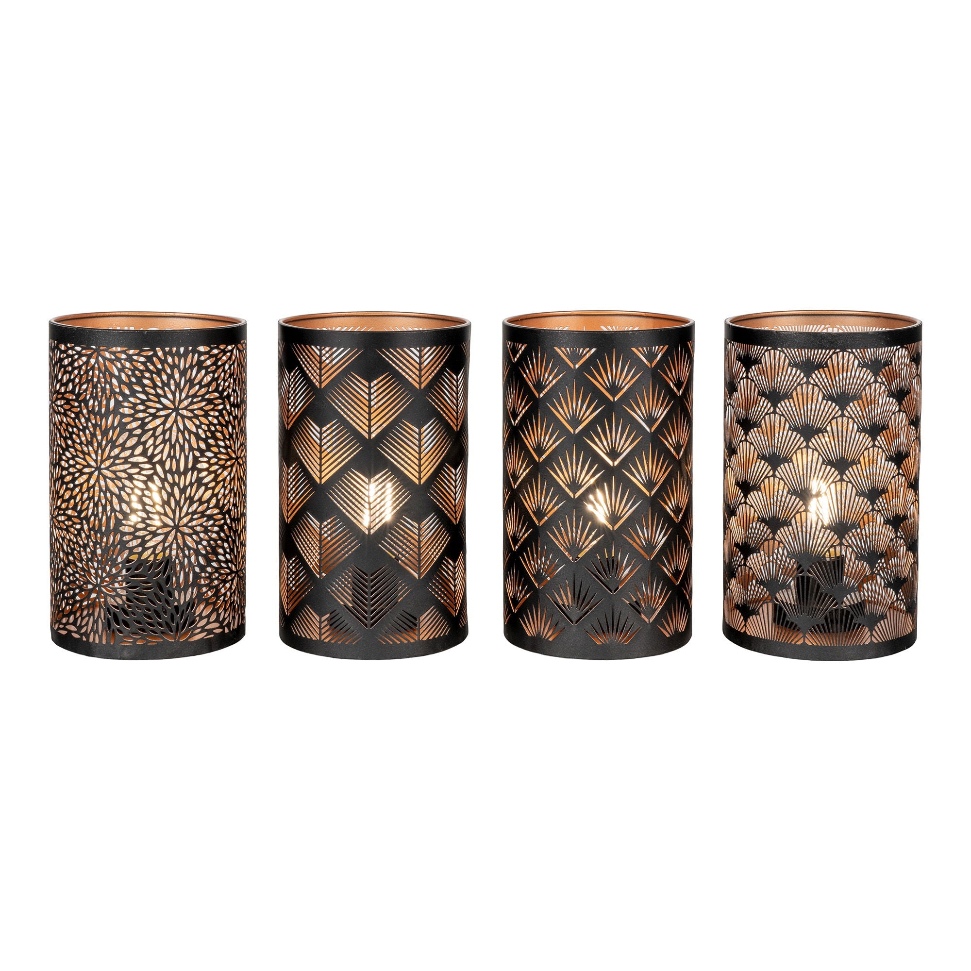Nata lantern Led Display - Lantern Led Display, Black/Copper 60 pcs.