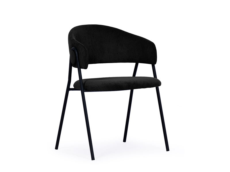 Lina dining table chair - black fabric