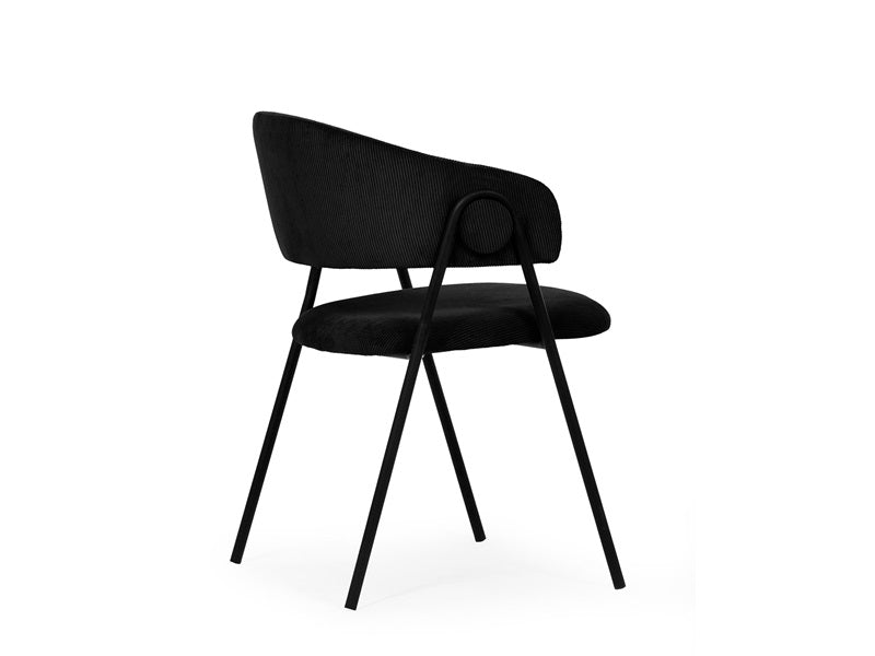 Lina dining table chair - black fabric