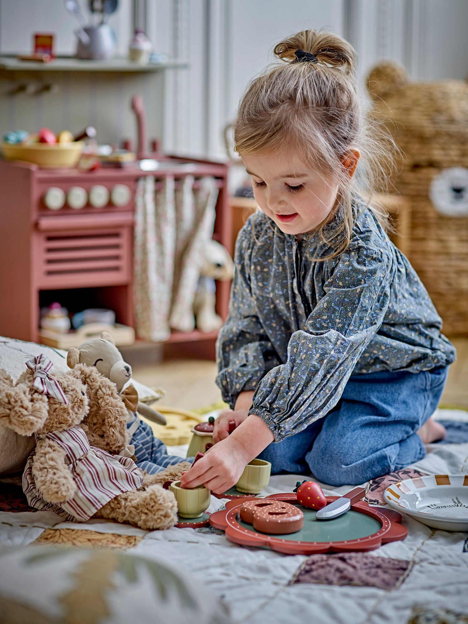 Bloomingville Mini Bette Toys, Kitchen Set, Brown, FSC®100%, MDF
