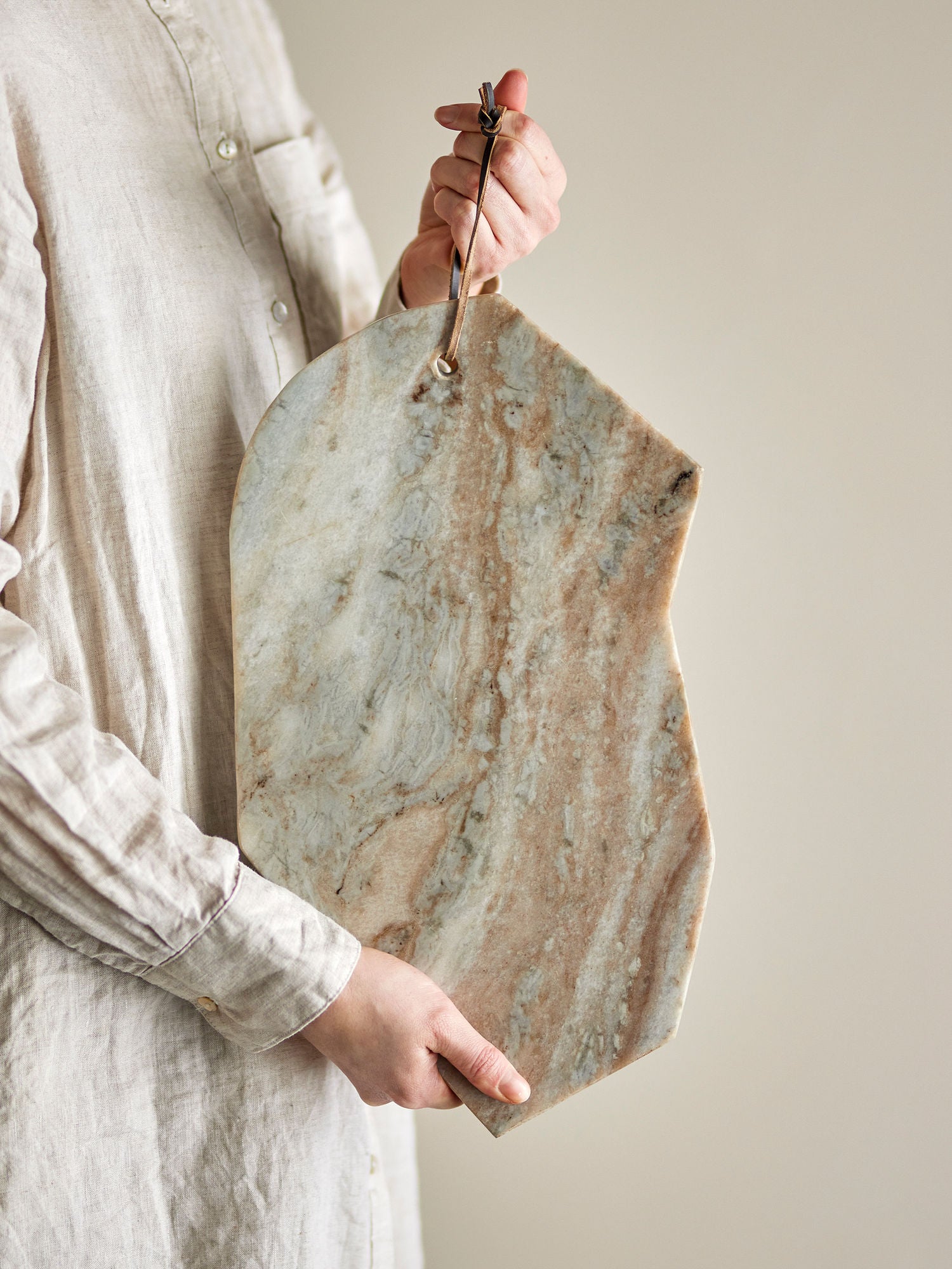 Bloomingville ziggy cutting board, nature, marble