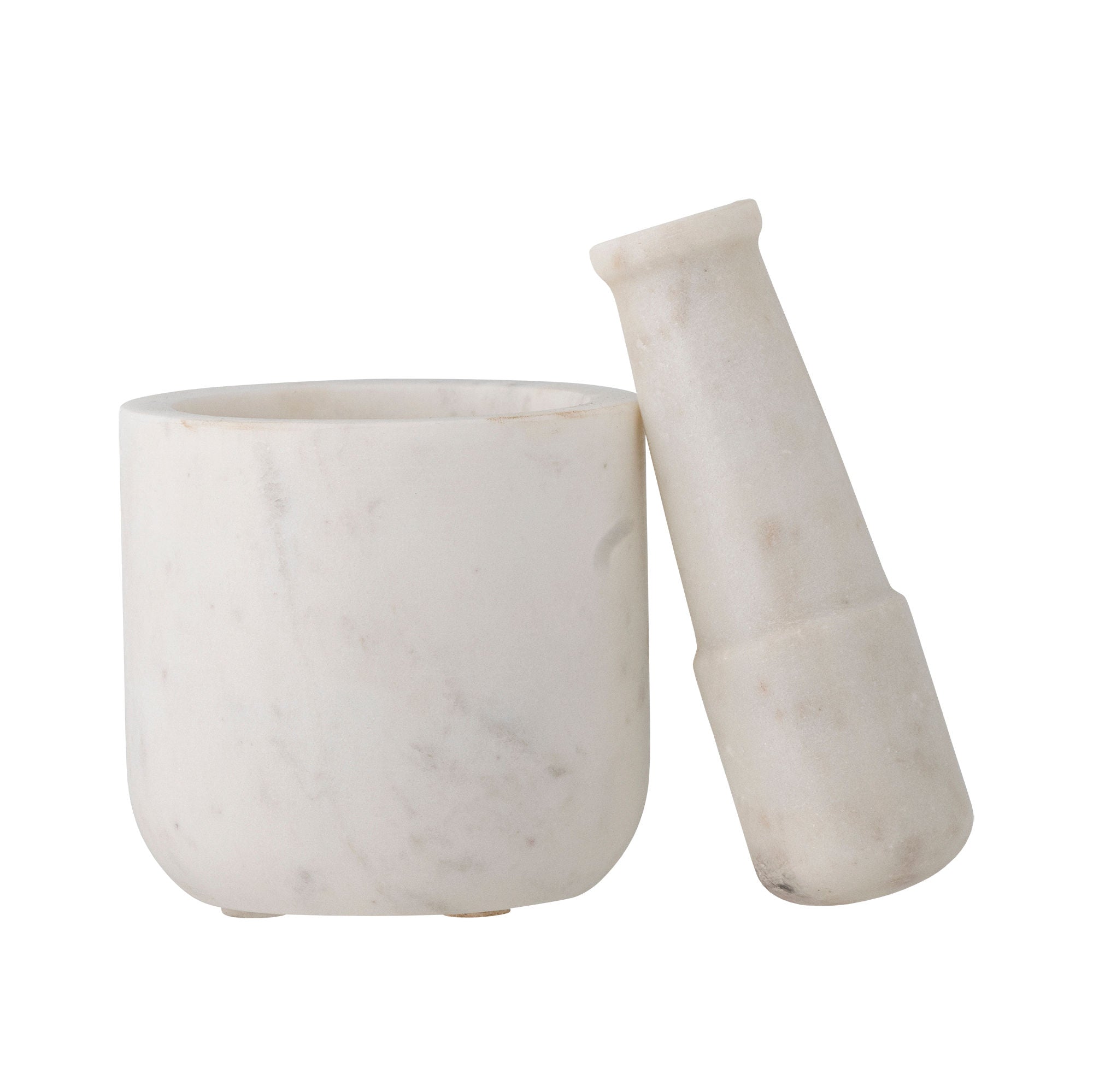 Bloomingville Misaki mortar & bumps, white, marble