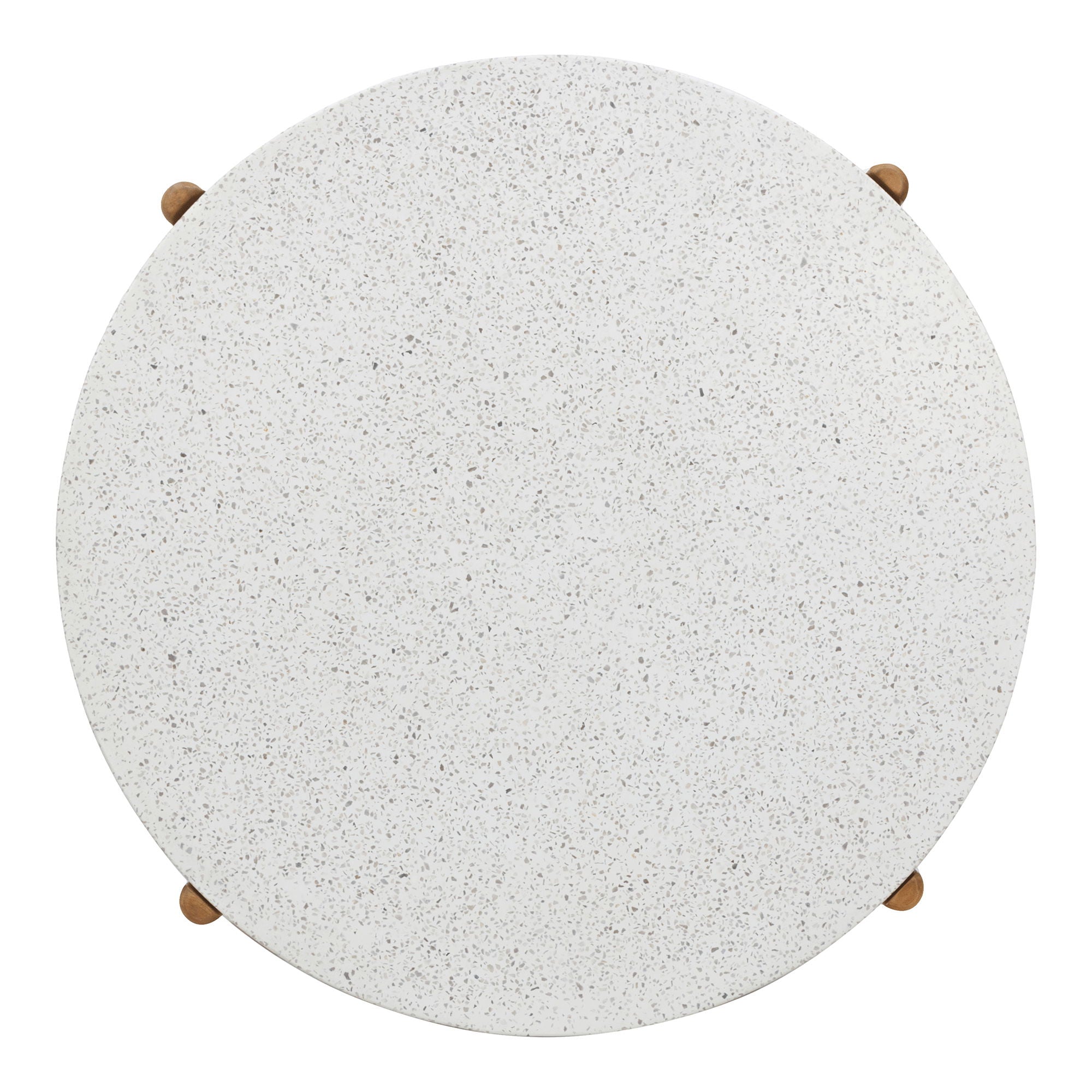Coffee table, acacia/terazzo, nature<br>Ø84,5x38.5 cm