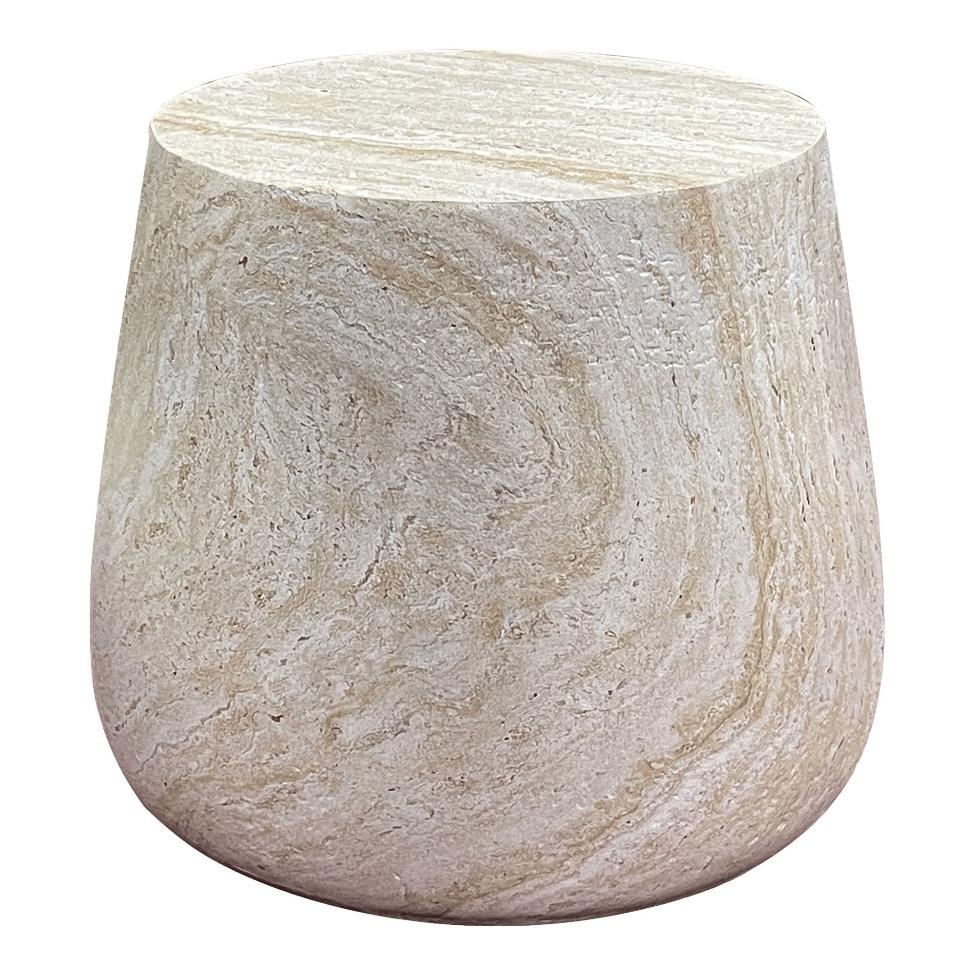 Side table, fiber clay, nature<br>Ø47.5x41 cm