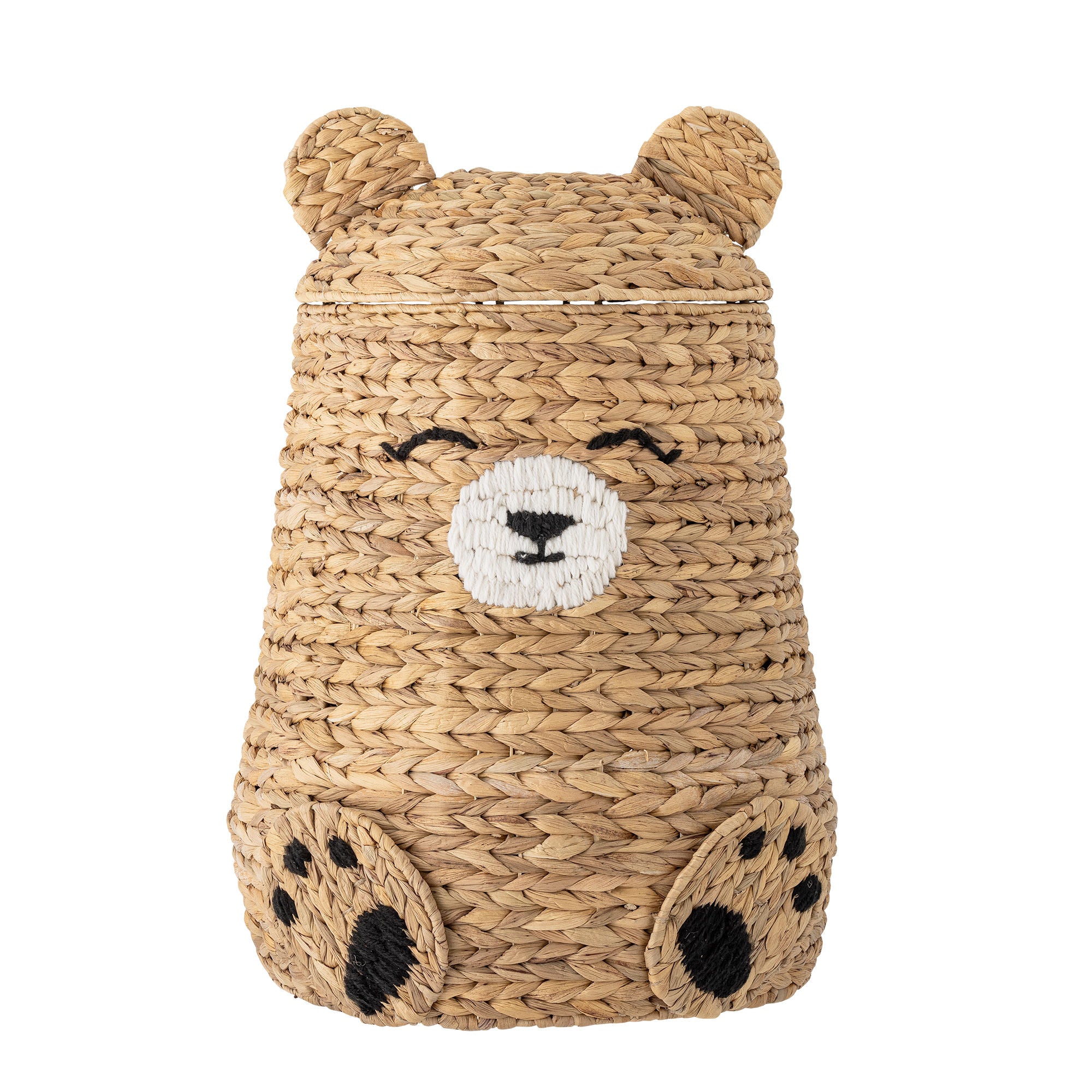 Bloomingville MINI Timone Basket w/lid, Nature, Water hyacinth