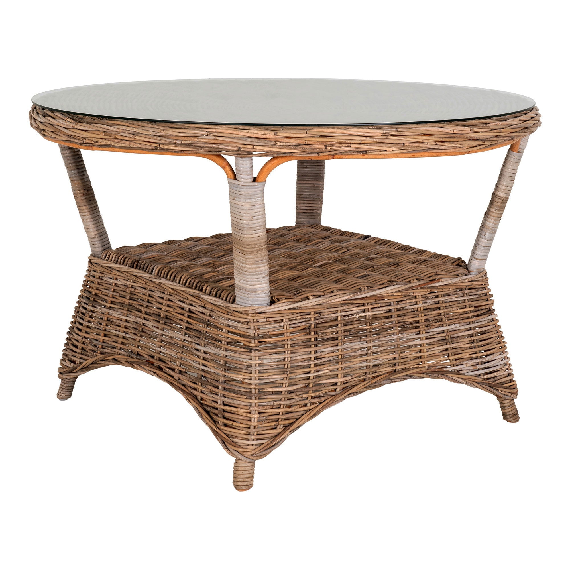 Larisa Garden furniture set - Larisa garden table Ø120 cm and 4 Larisa garden chairs, gray