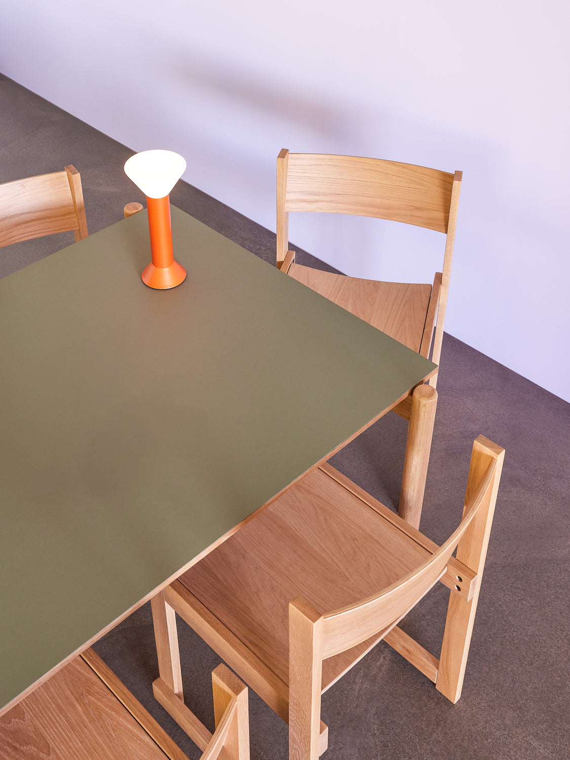 Oblique Dining Table Rectangular Olive Green - 190x107xh75cm