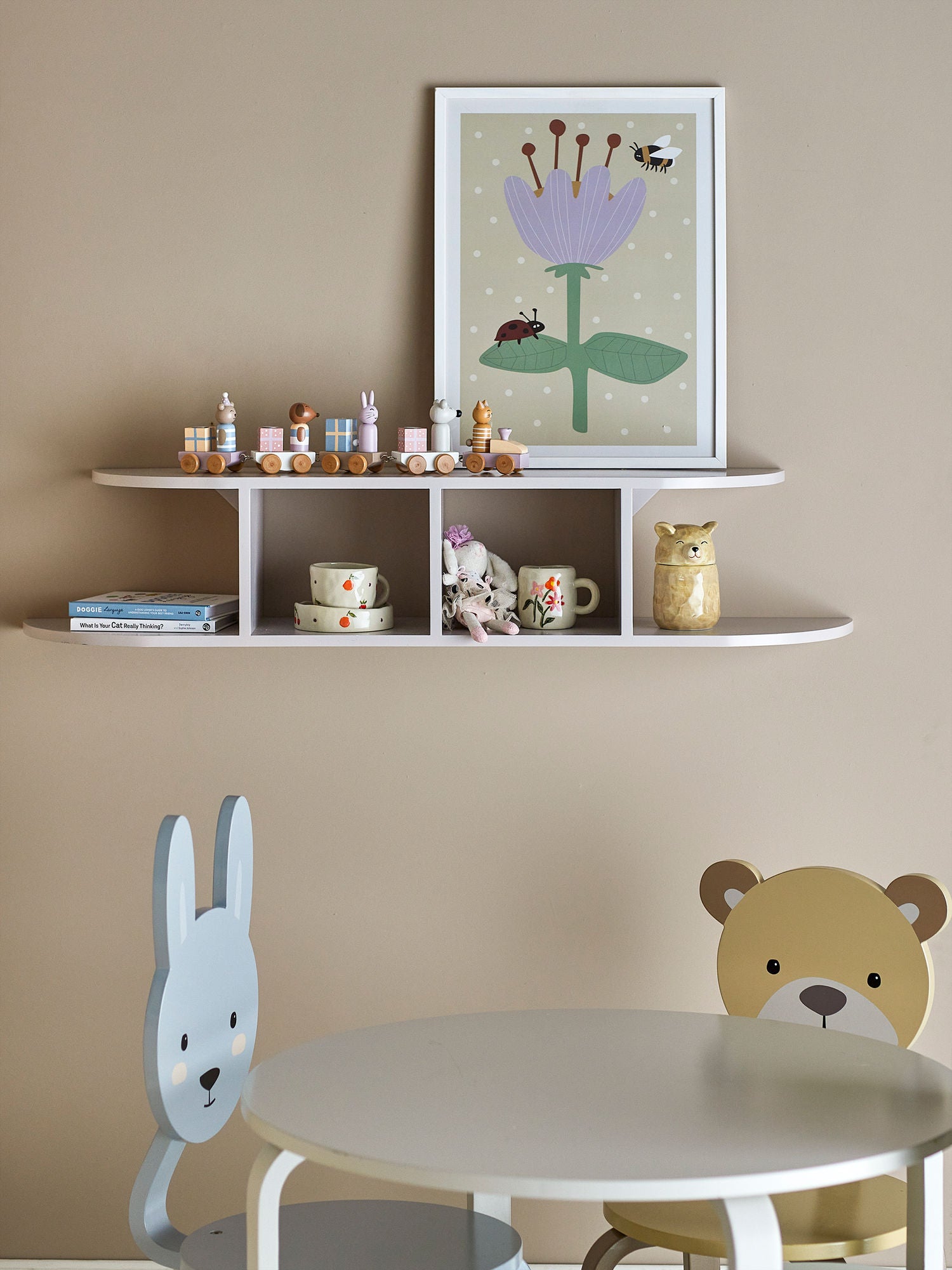 Bloomingville mini elias shelf, gray, mdf
