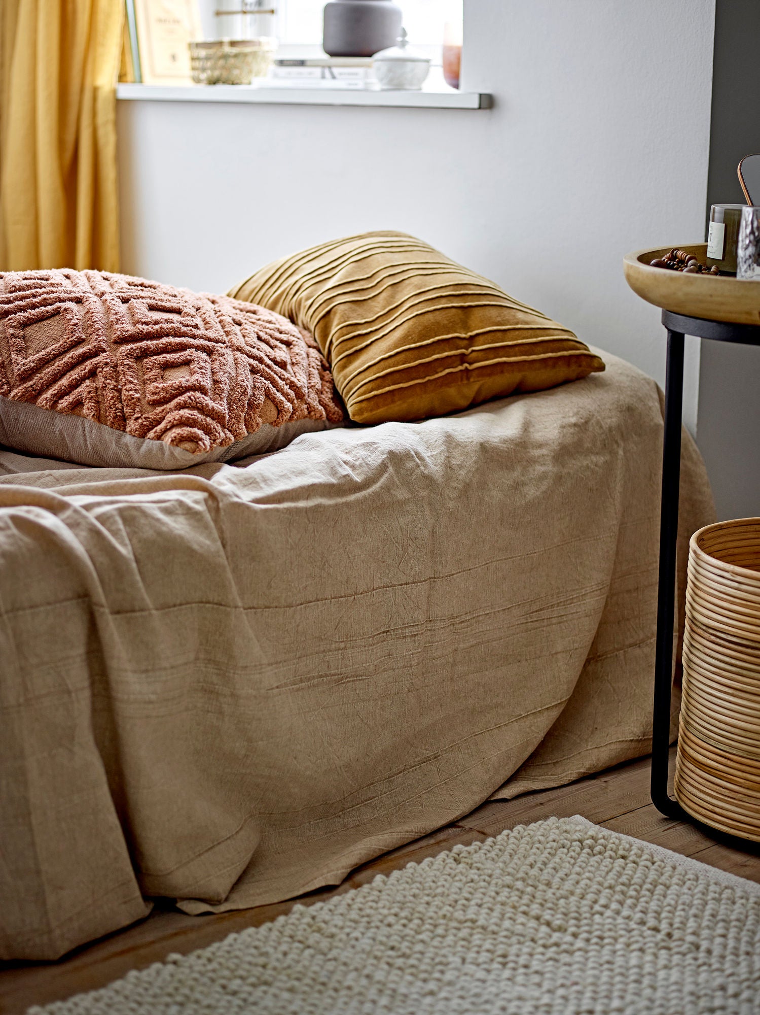 Bloomingville Terni Bedspread, Nature, Linen Oeko-Tex®