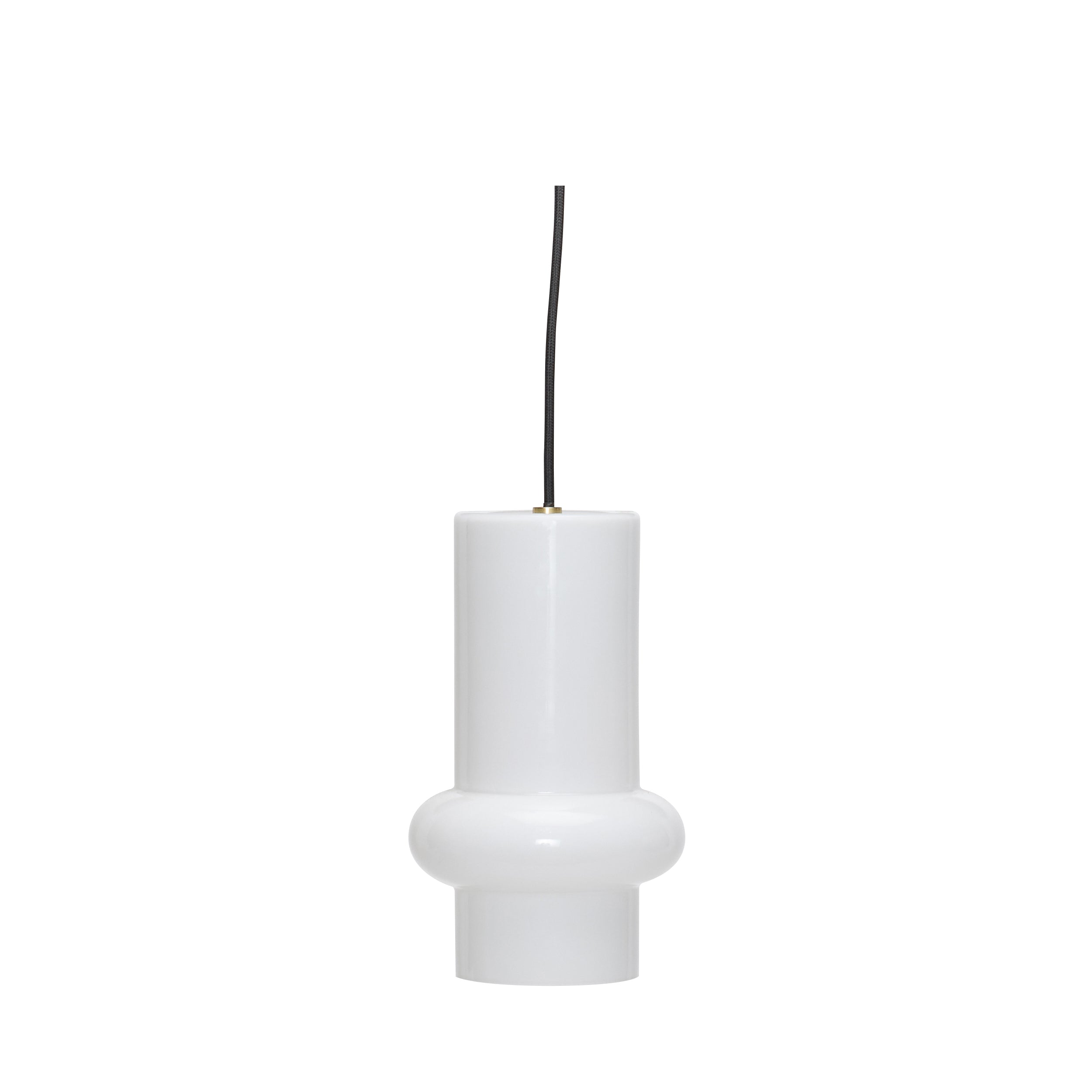 Pill Pendant Down Glossy White - ø15xh25cm,