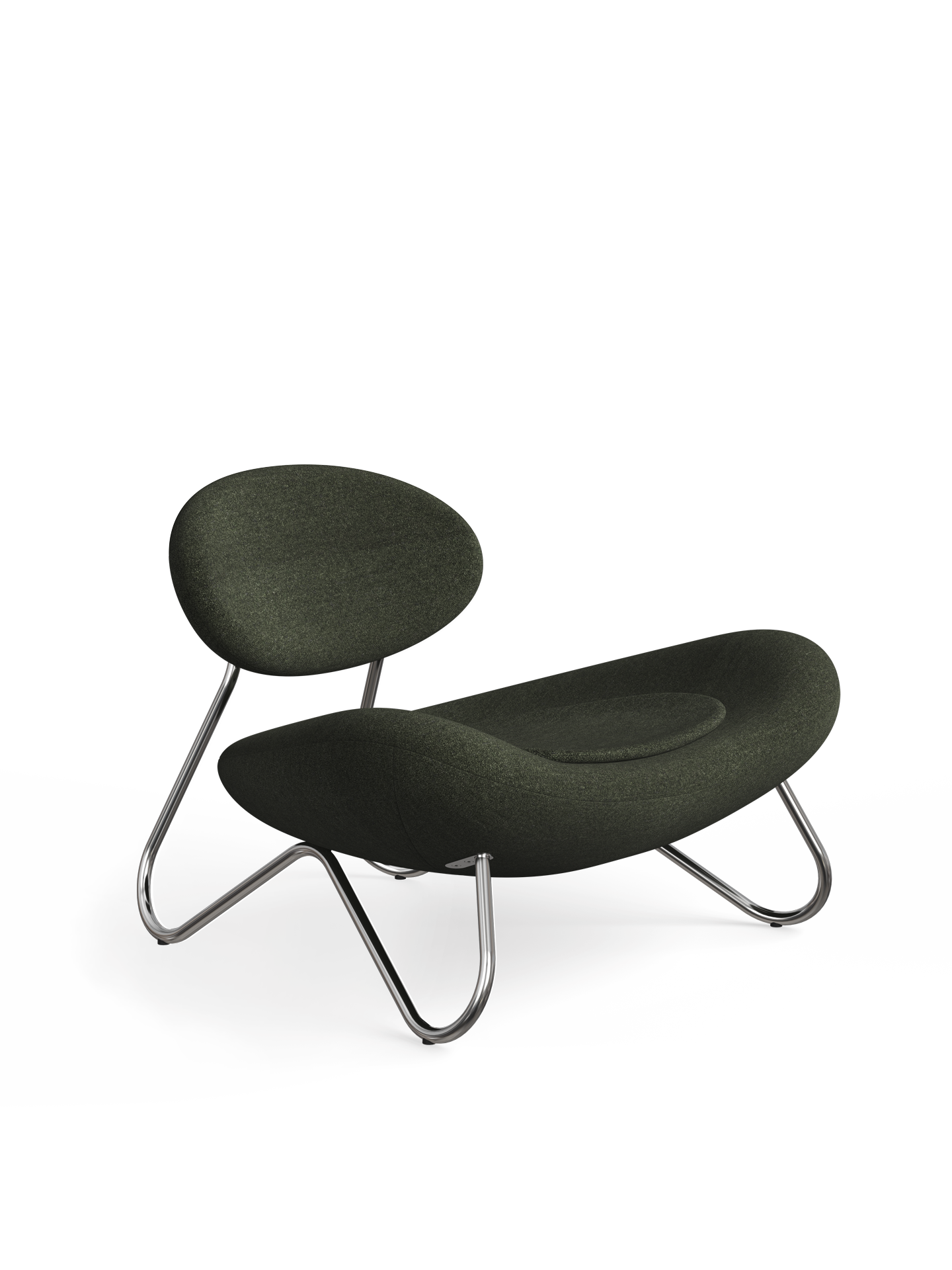 Meadow Lounge Chair - Pine/Chrome