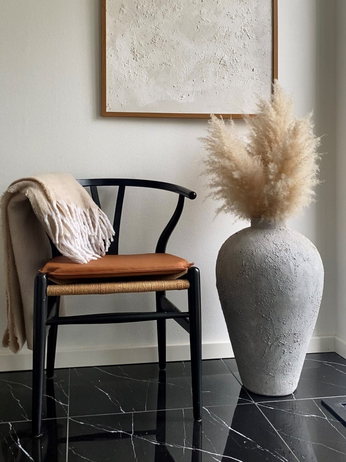 Hynde til Hans J. Wegner Y-stol CH24 i cognac læder - Hynder til Hans J. Wegner CH24 Y-stol - DesignGaragen.dk