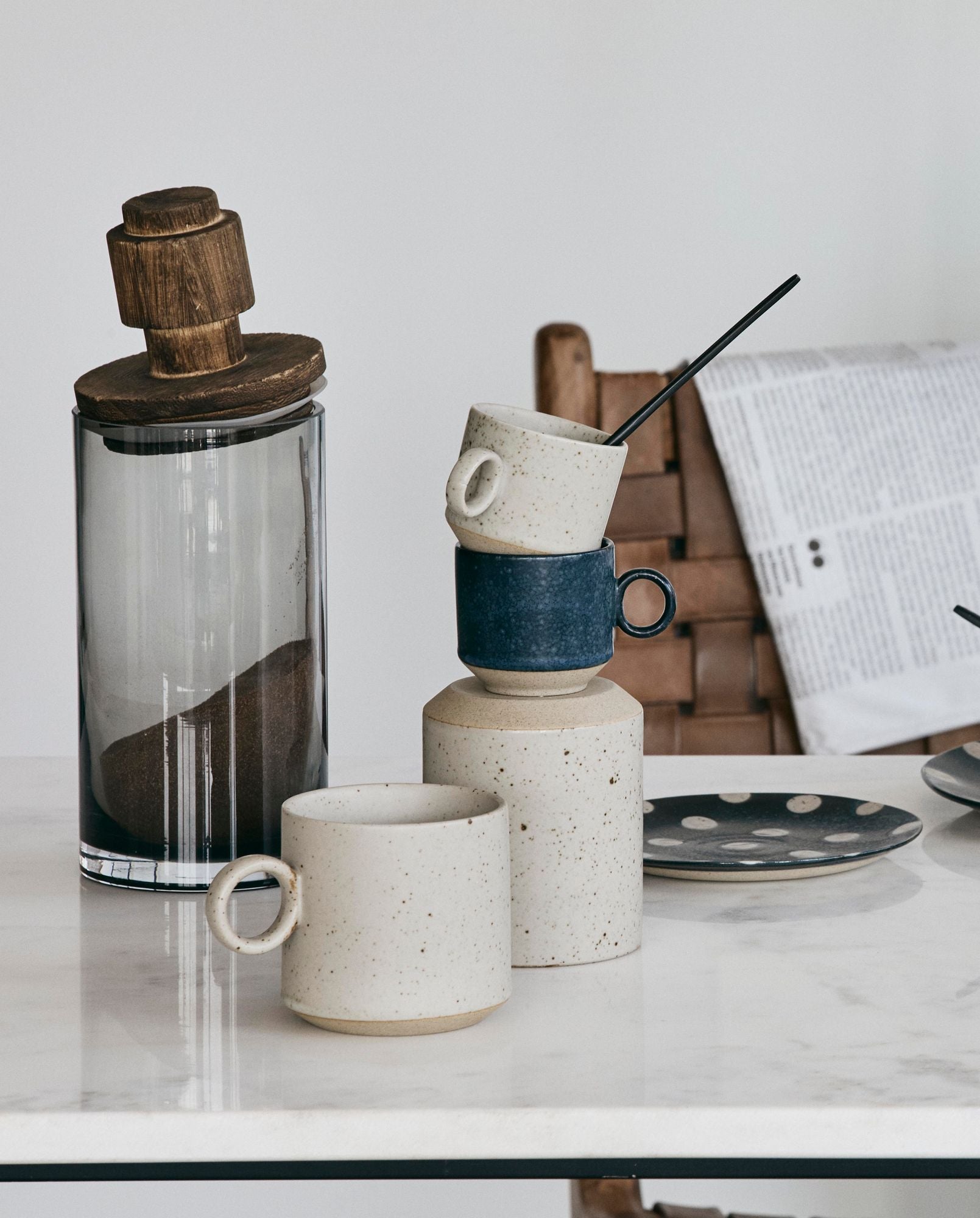 Sage Storage Glass with Wood lid - 900 ml