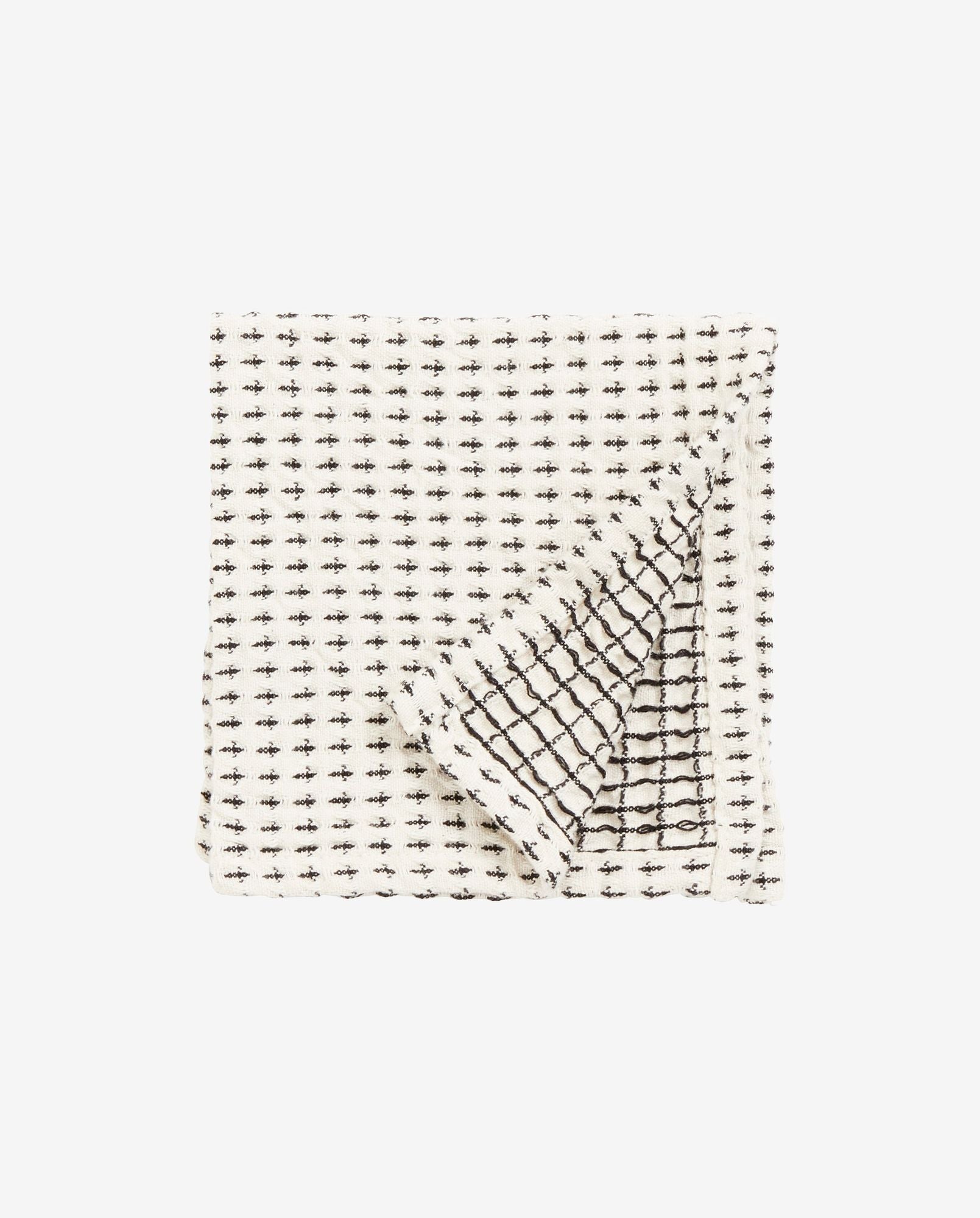 Waffle waffle dish - raw white/black