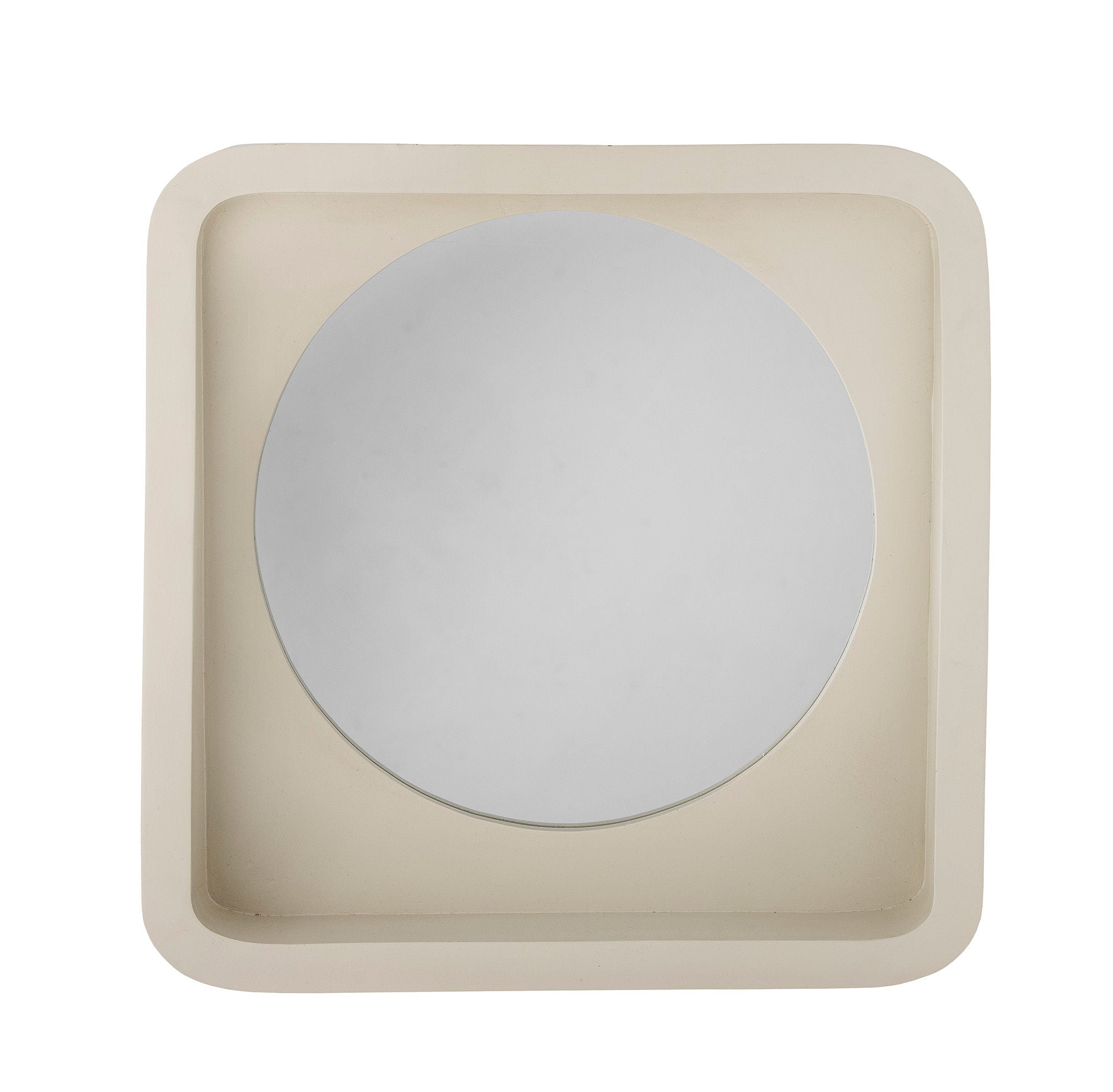 Bloomingville phoebe mirror w/shelf, nature, polyresin