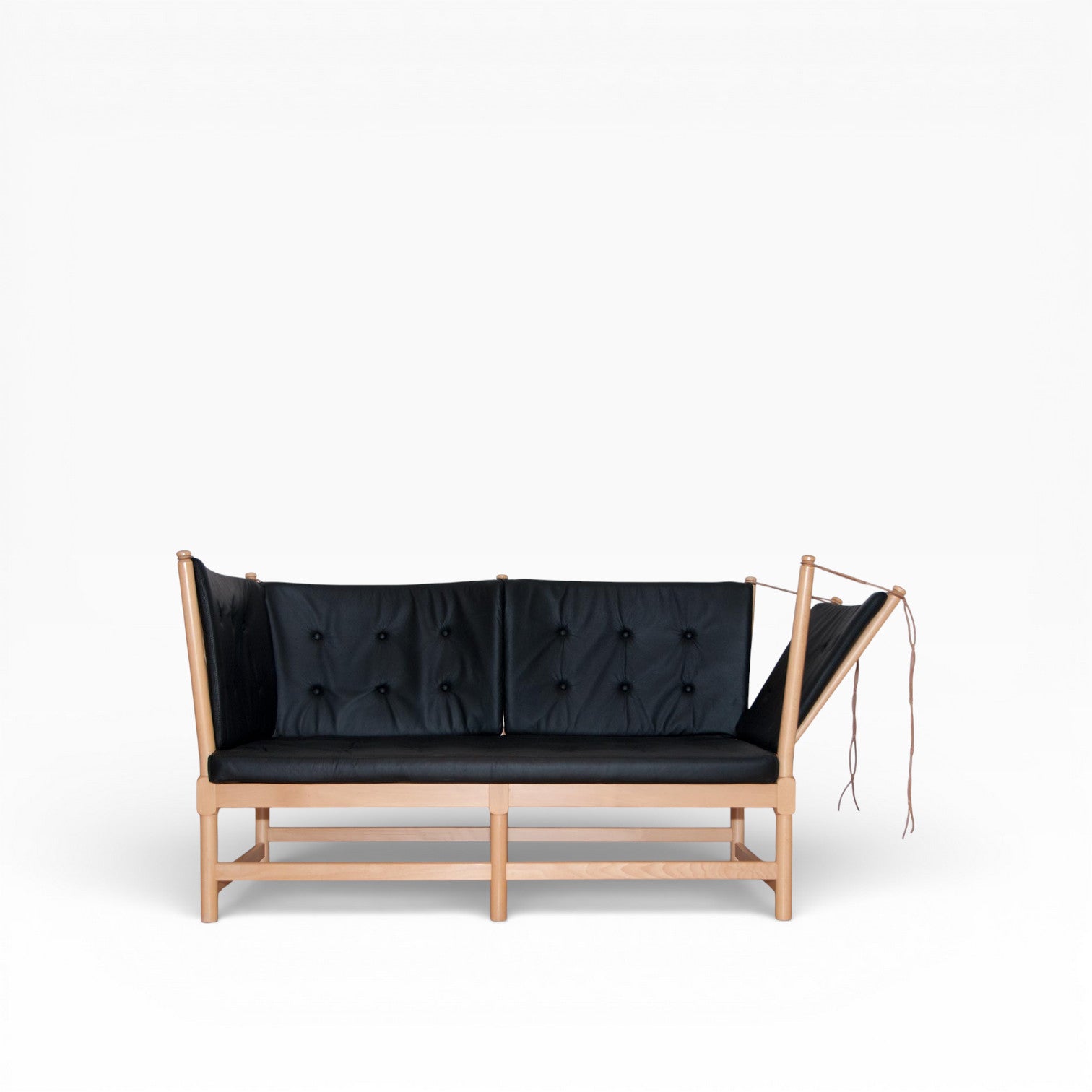 Cushion set for Børge Mogensen Tremmesofa 1789 in black leather