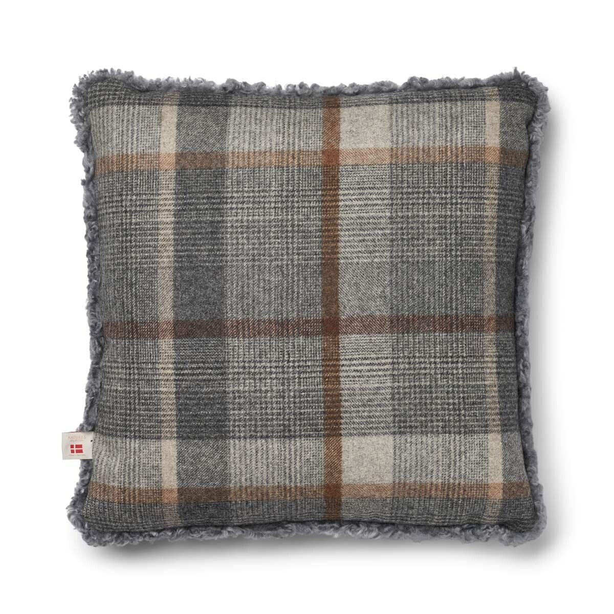Checked Collection | Wool pillow | Short-haired | 52x52 cm