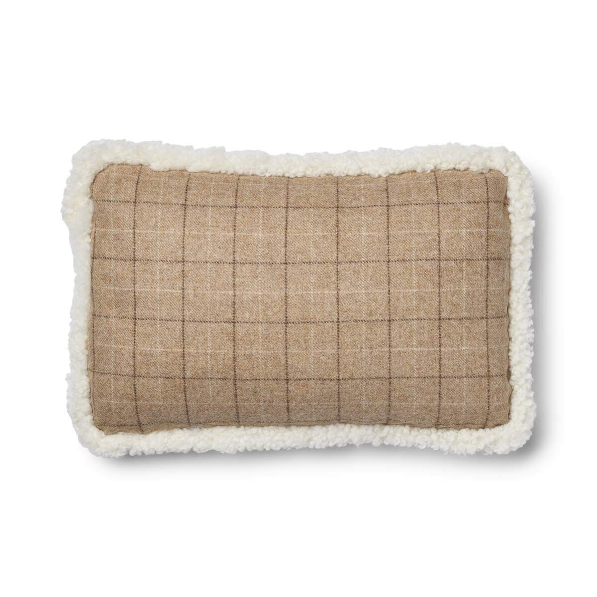 Checked Collection | Wool pillow | Short-haired | Double Sided | 34x52 cm