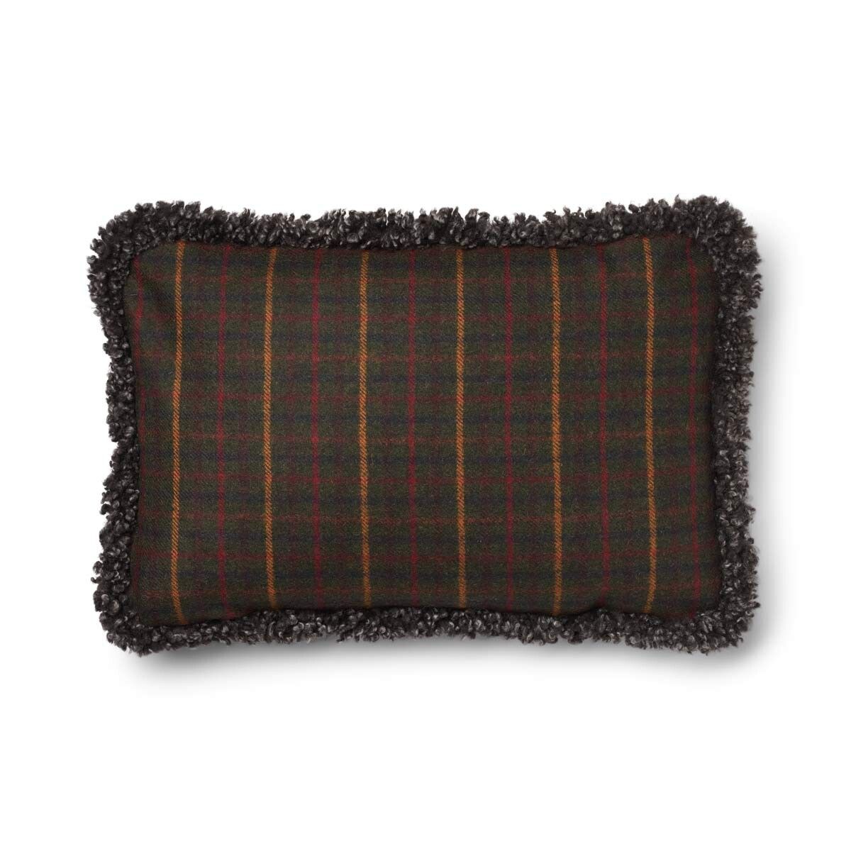 Checked Collection | Wool pillow | Short-haired | Double Sided | 34x52 cm