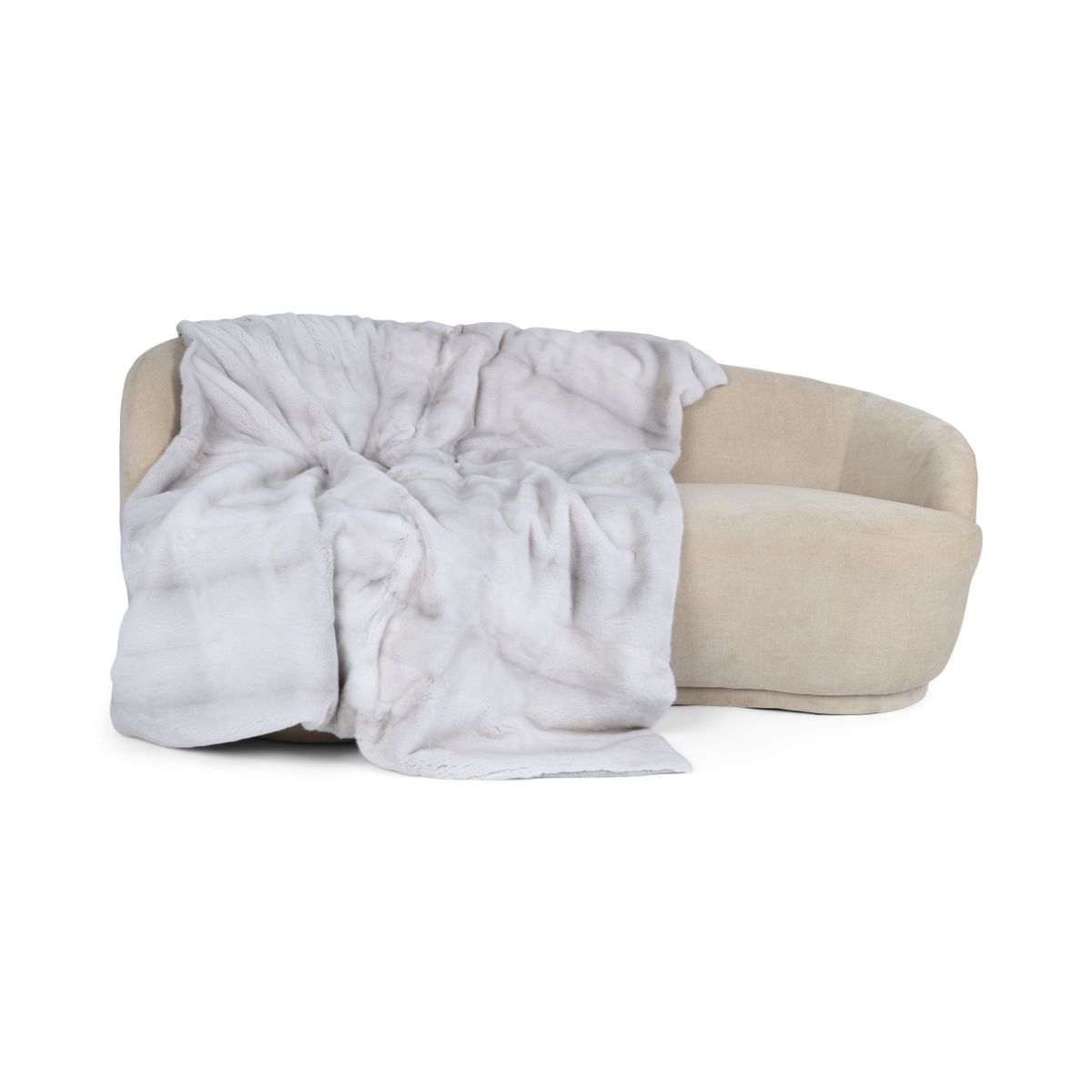 Mink plaid | Back of cashmere | Pearl Cross | 180x130 cm