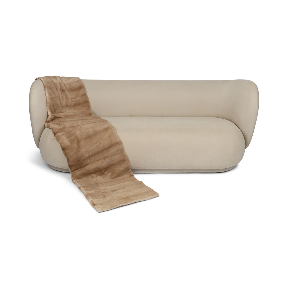 Mink plaid | Back of cashmere | Palomino | 50x204 cm