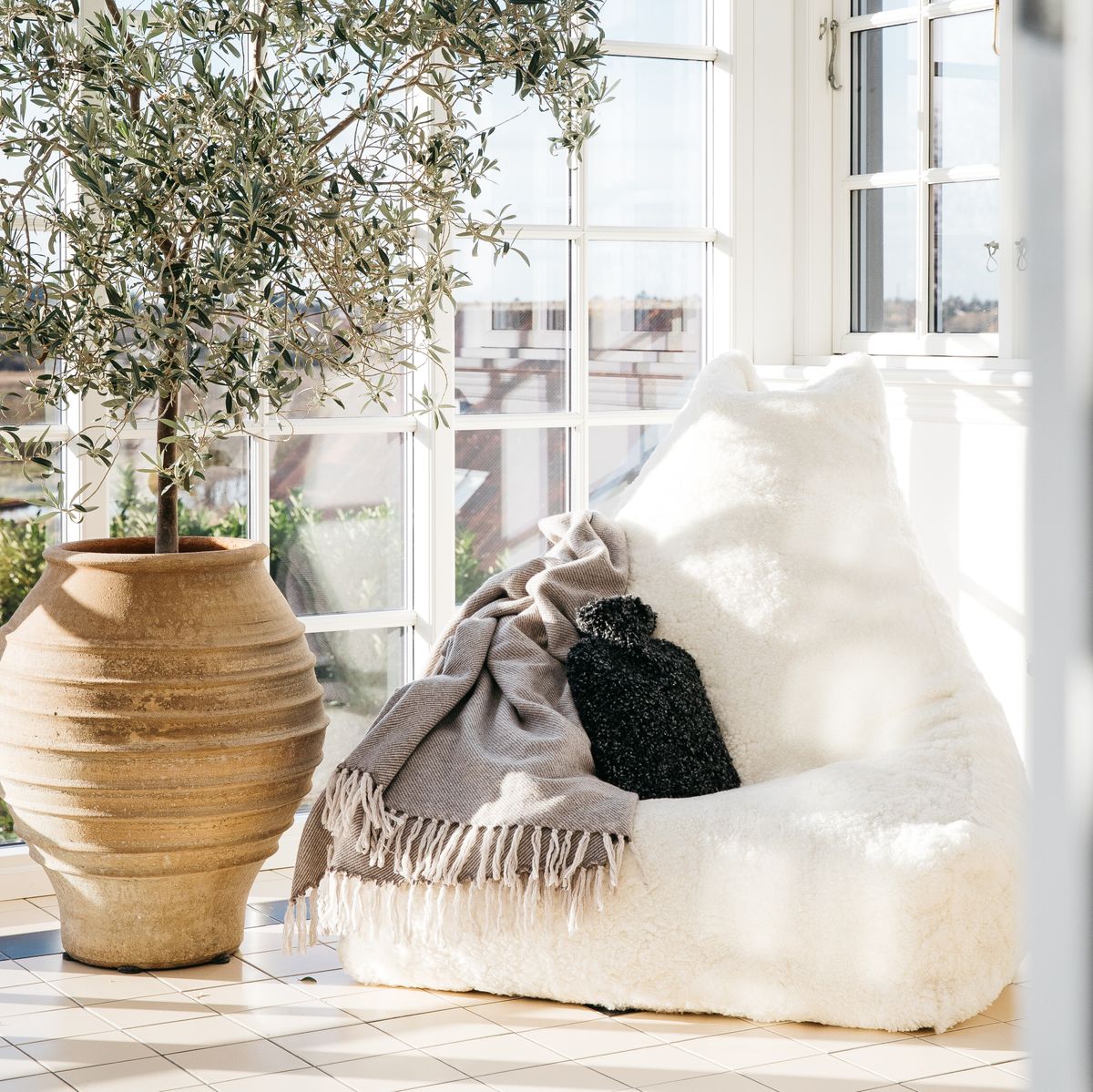 Beanbag chair | Short-haired | New Zealand | 100x100x80 cm