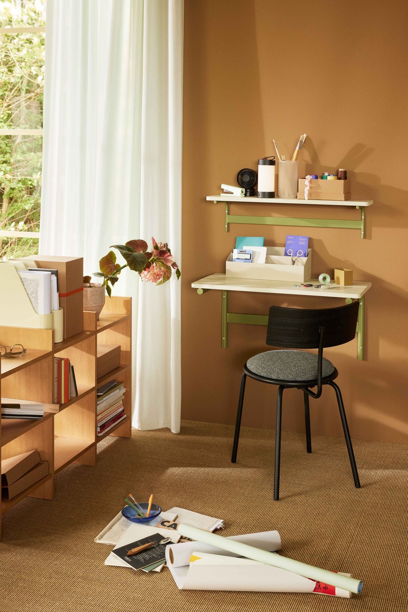 Hübsch muted chair cushion dark gray