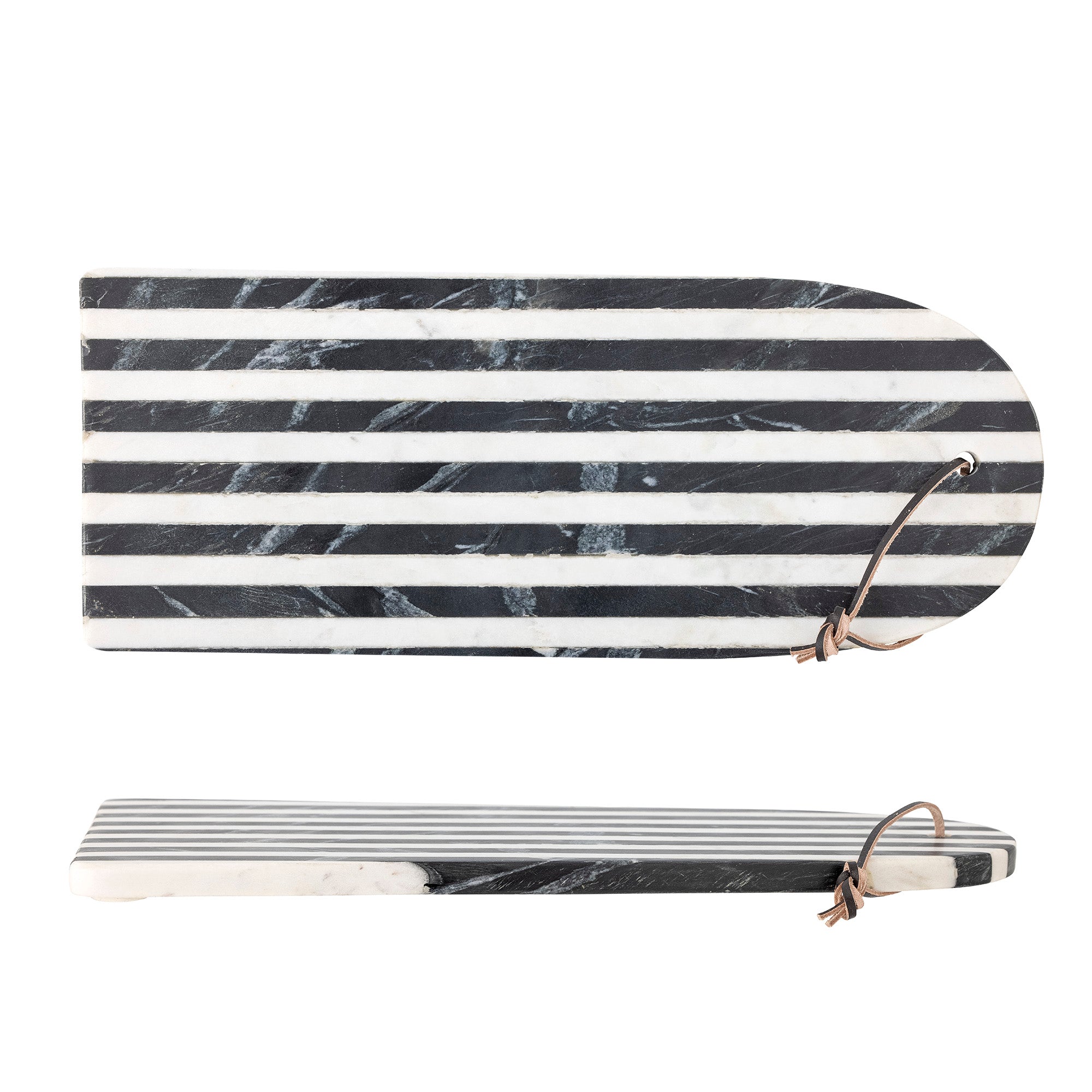 Illuna cutting board, black, marble