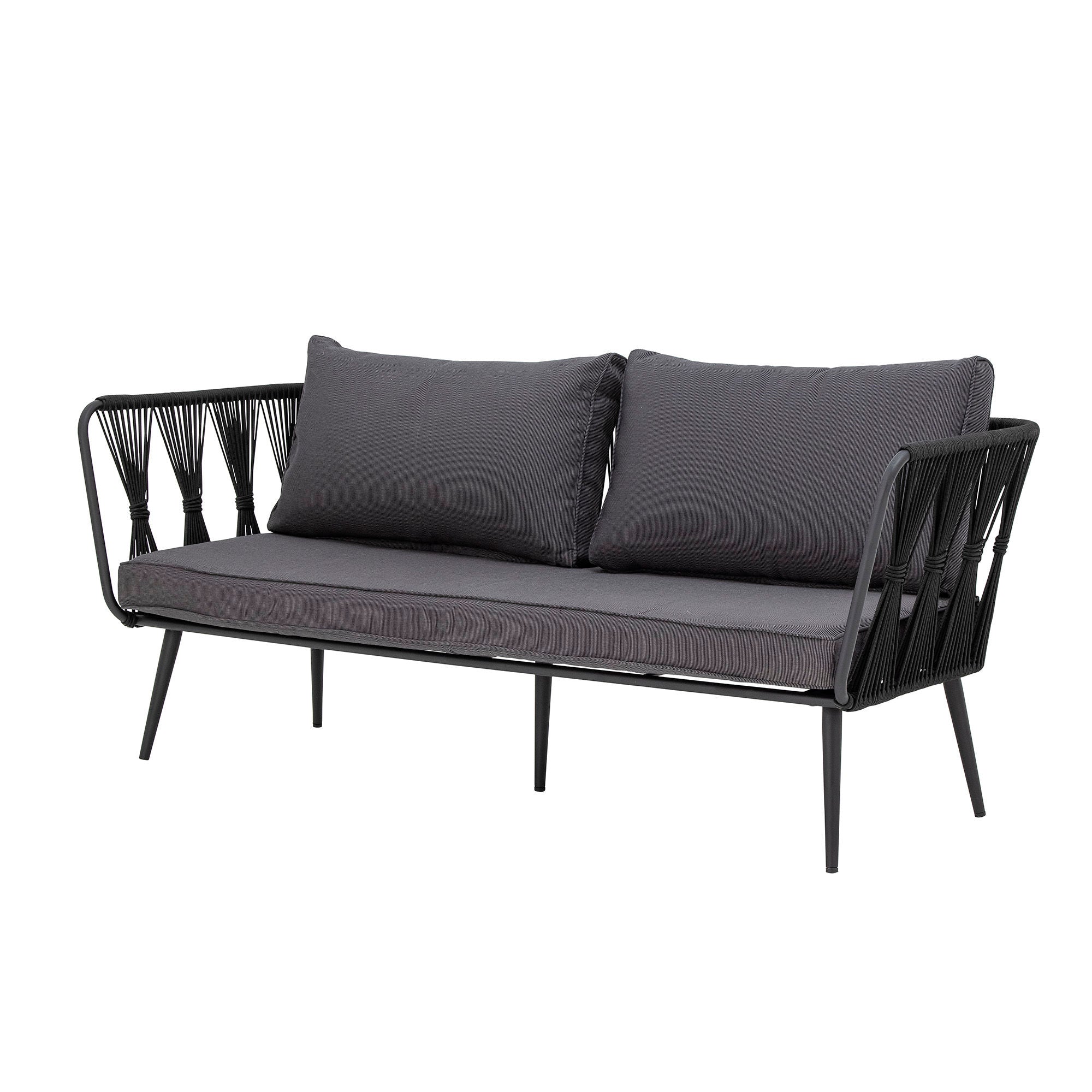 Bloomingville Pavone Fire-Resistant Sofa, Black, Metal
