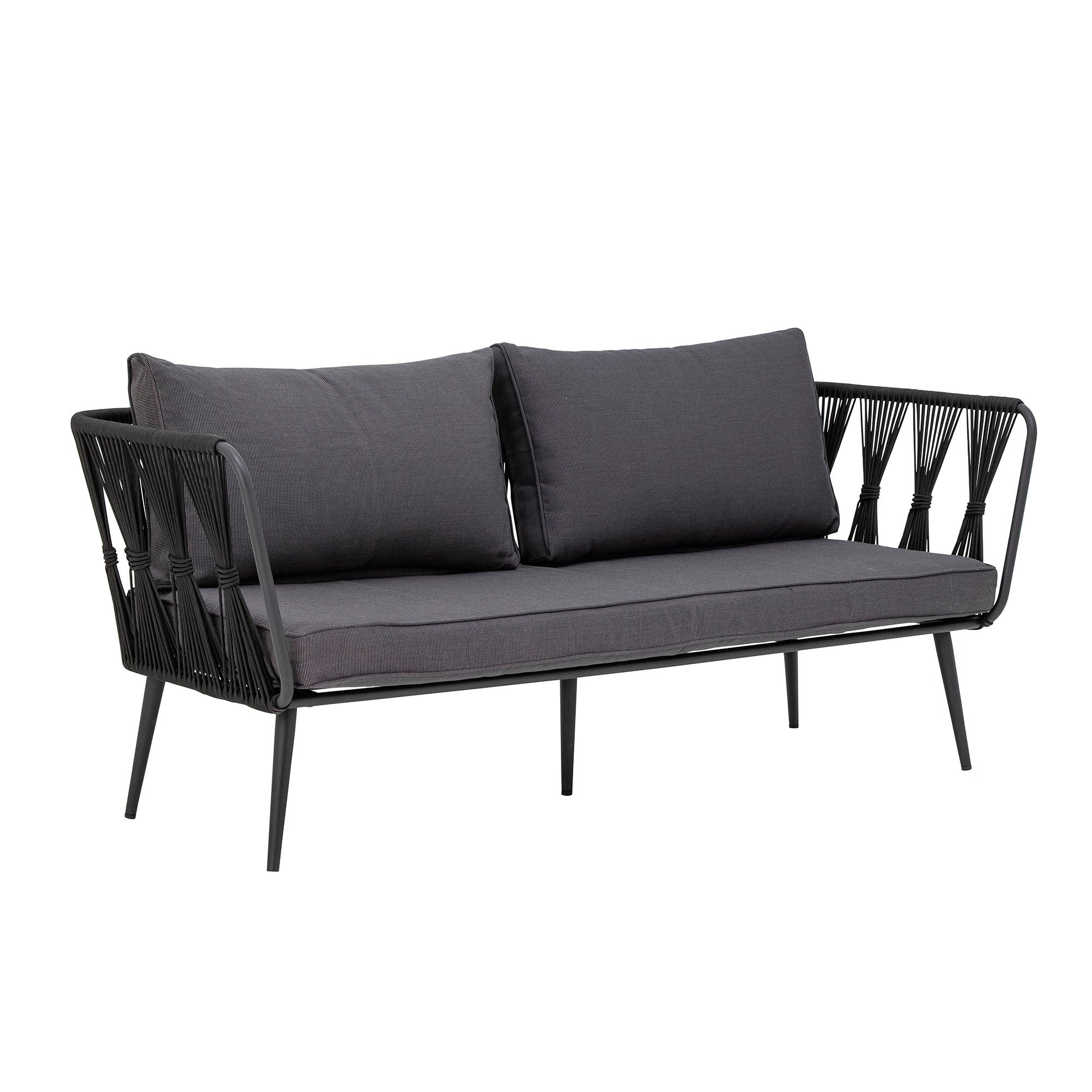Bloomingville Pavone Fire-Resistant Sofa, Black, Metal