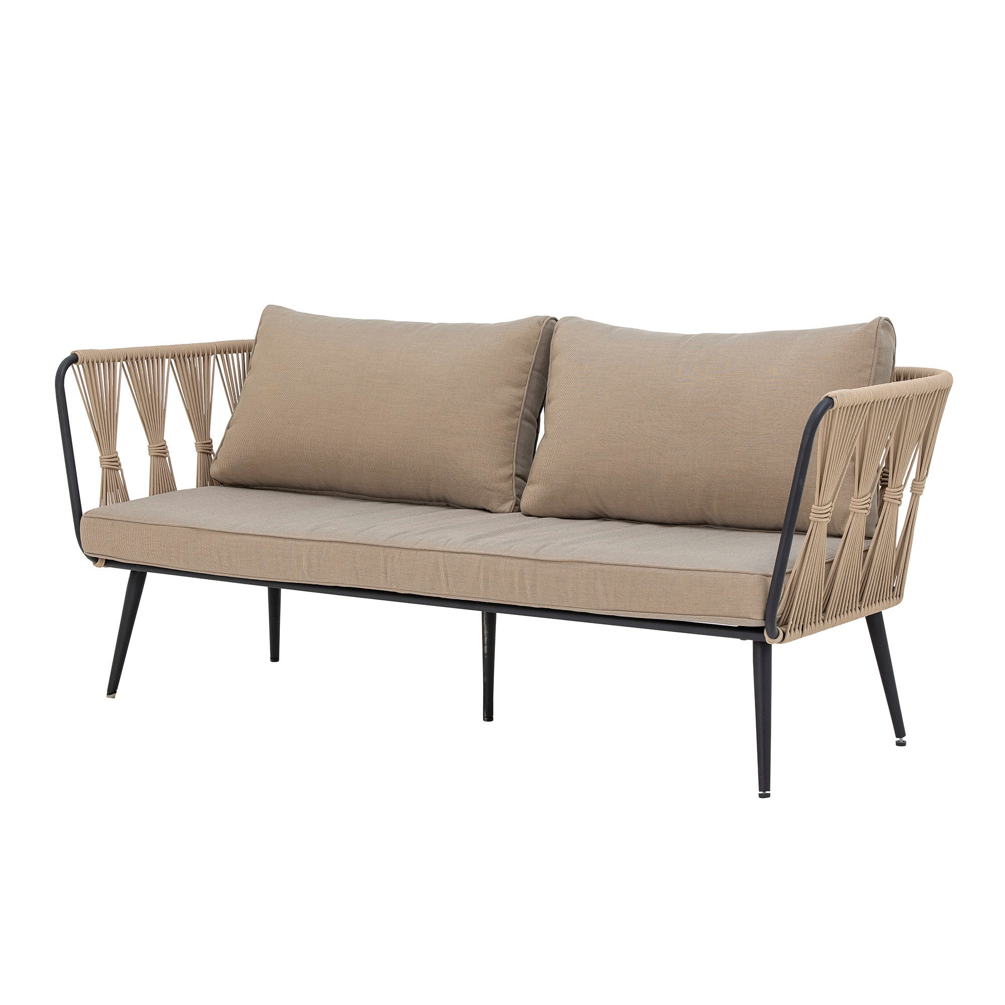 Bloomingville Pavone Fire-Resistant Sofa, Brown, Metal