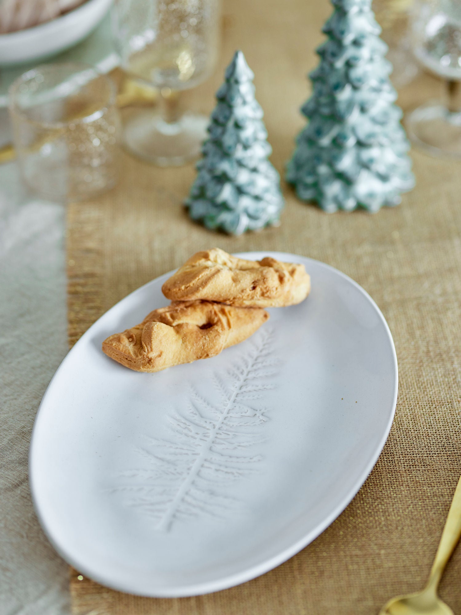 Bloomingville Winter serving dish, nature, stoneware