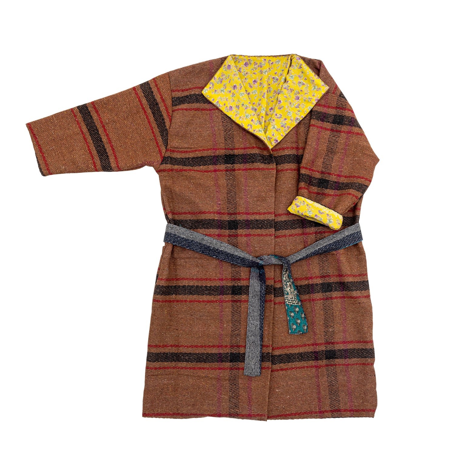 Creative Collection Rieti Kimono, Brown, Upcycled
