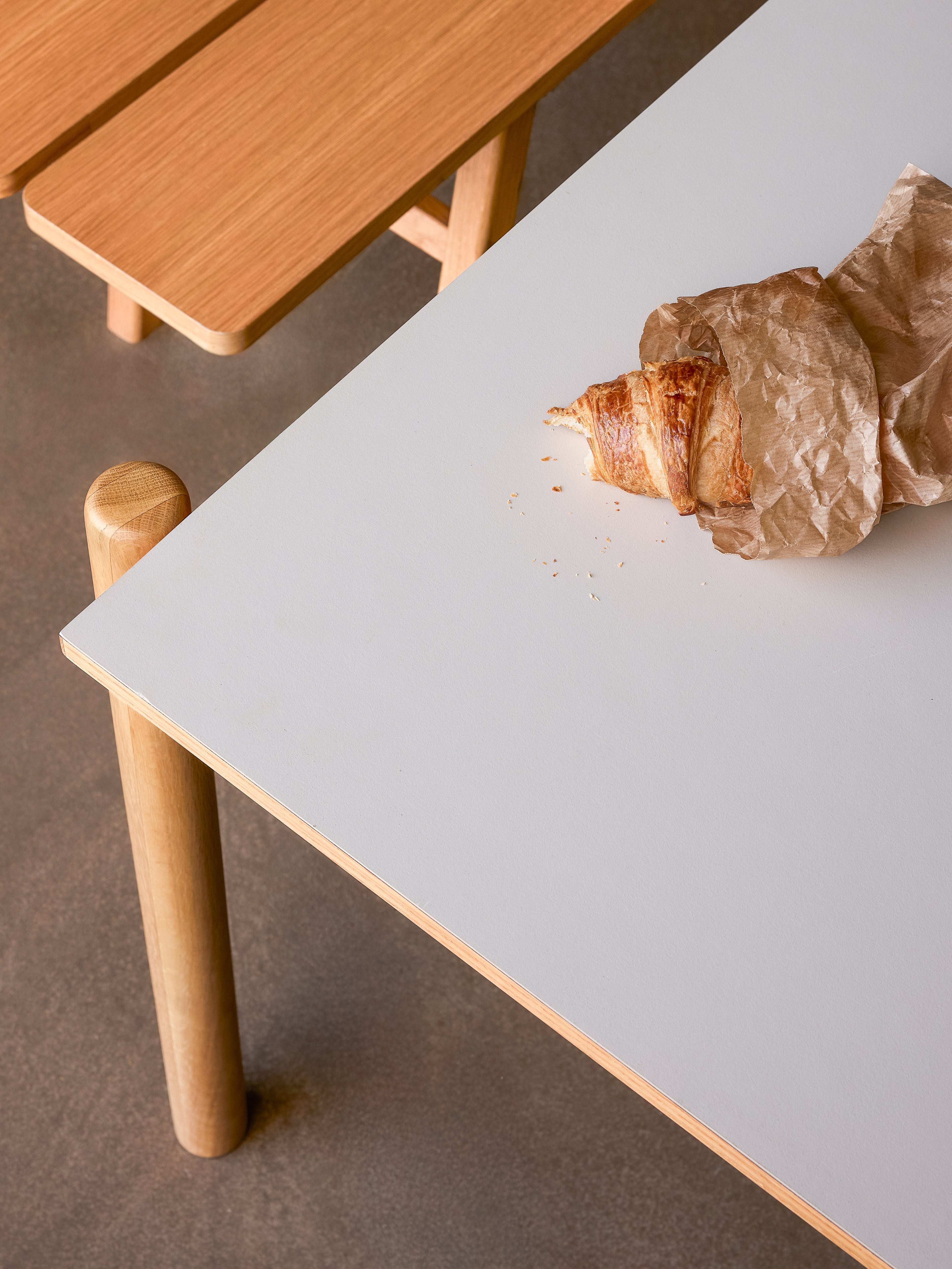 Oblique Dining Table Rectangular Gray - 190x107xh75cm