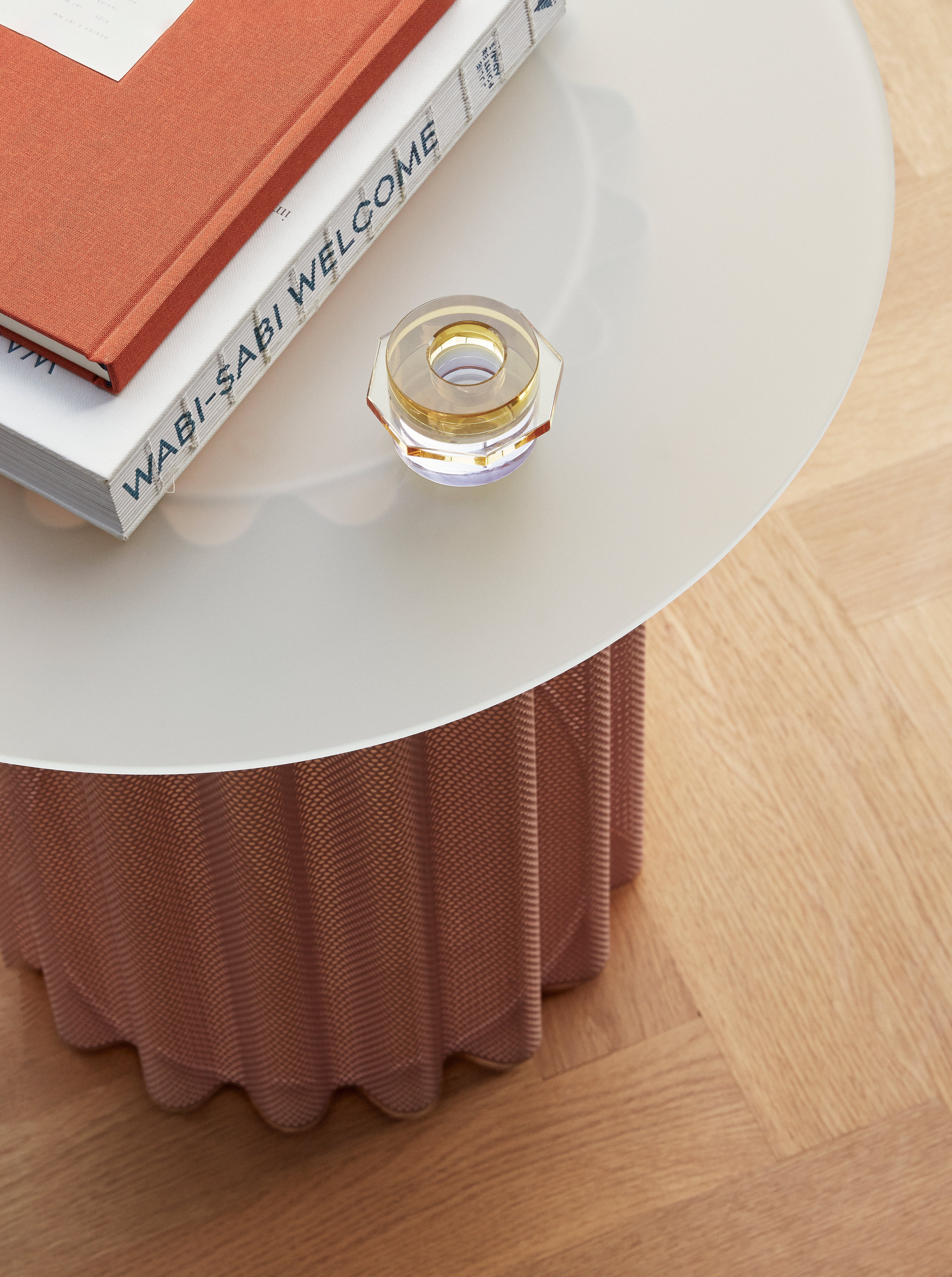 Kiosk Candlesticks Yellow/Purple (set of 2) - ø6xh4cm